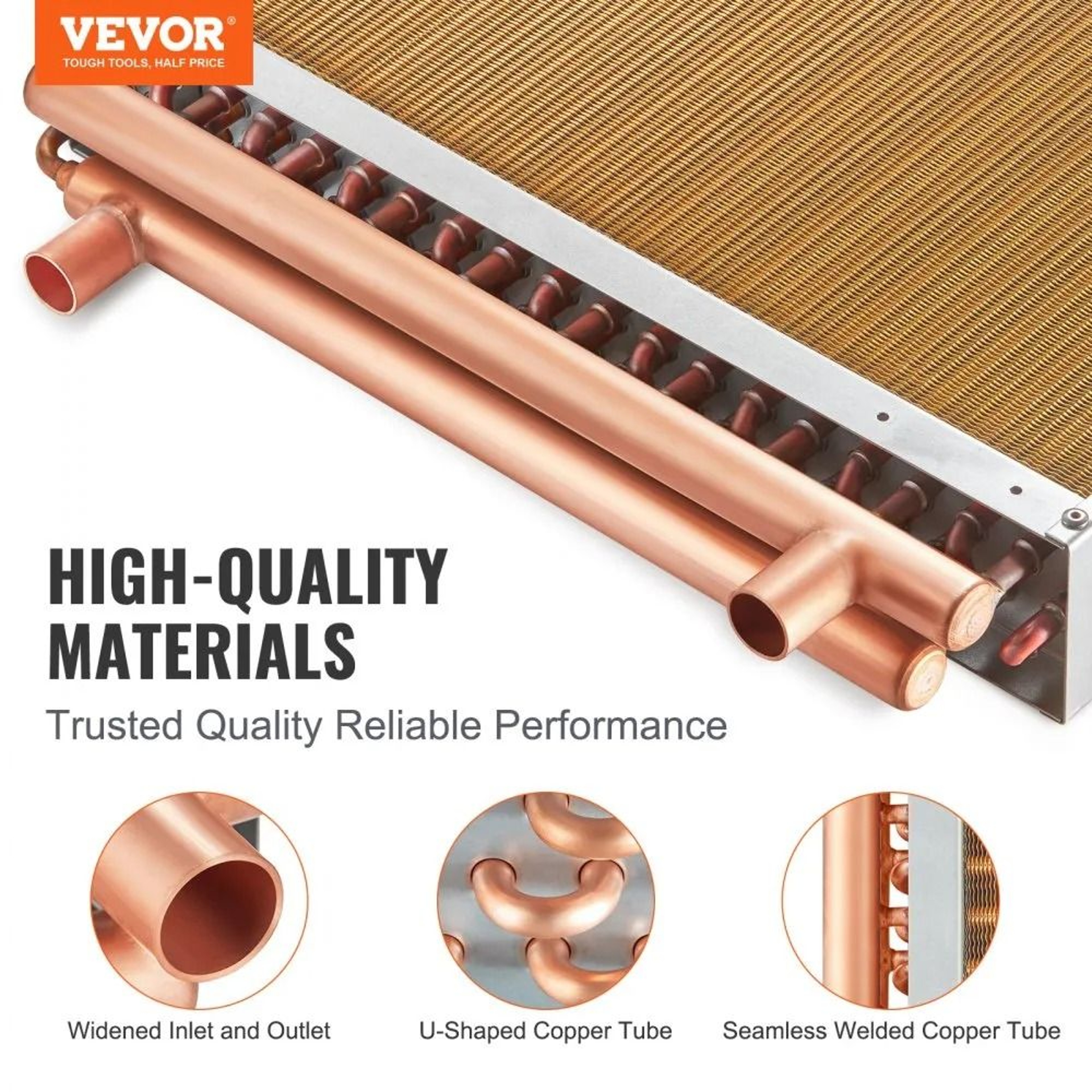 20 X 20 Water To Air Heat Exchanger 160K BTU Copper Coil For Wood Furnace And Forced Air Heating 4