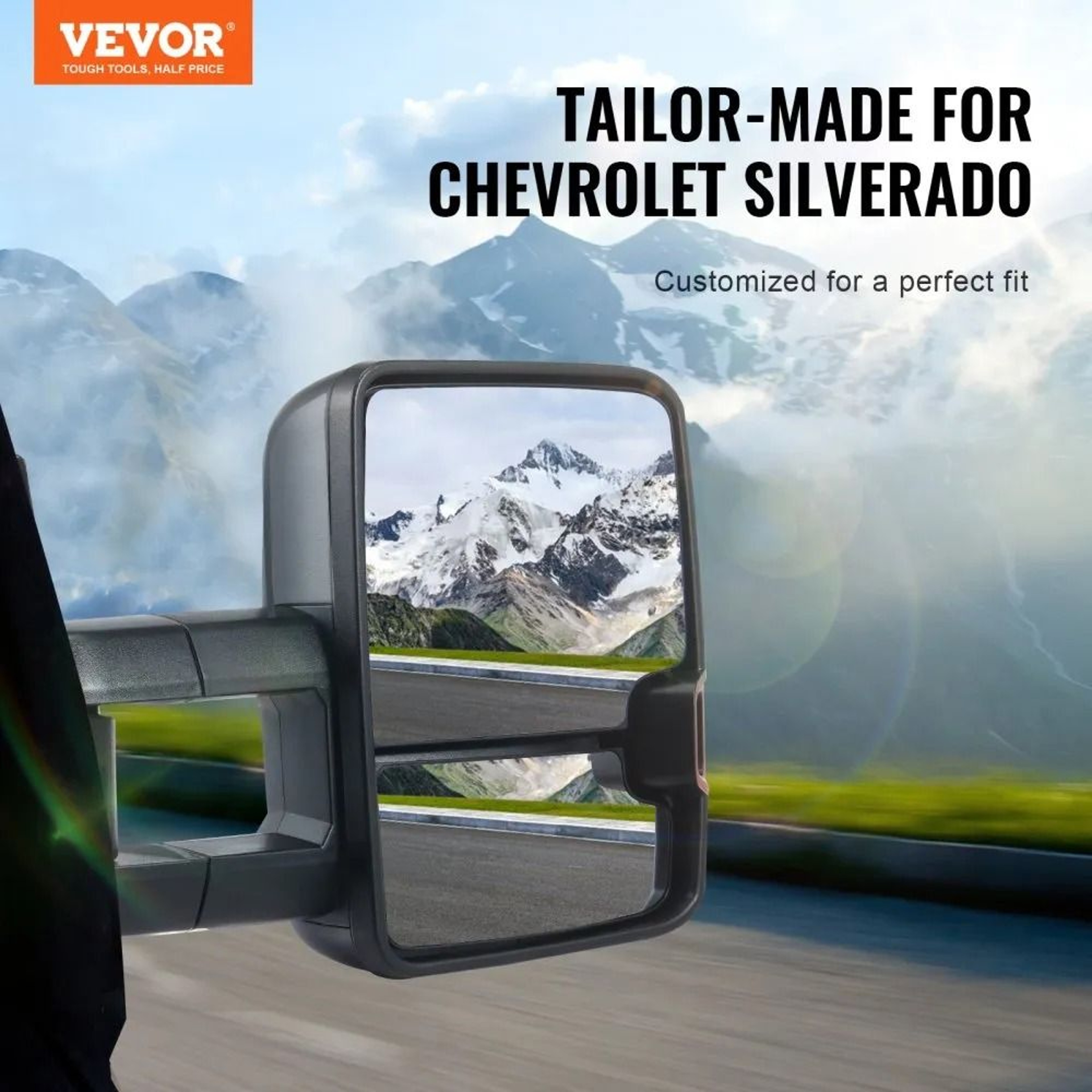 Power Heated Towing Mirrors For Chevy Silverado GMC Cadillac With Turn Signal And Telescoping Desig 1