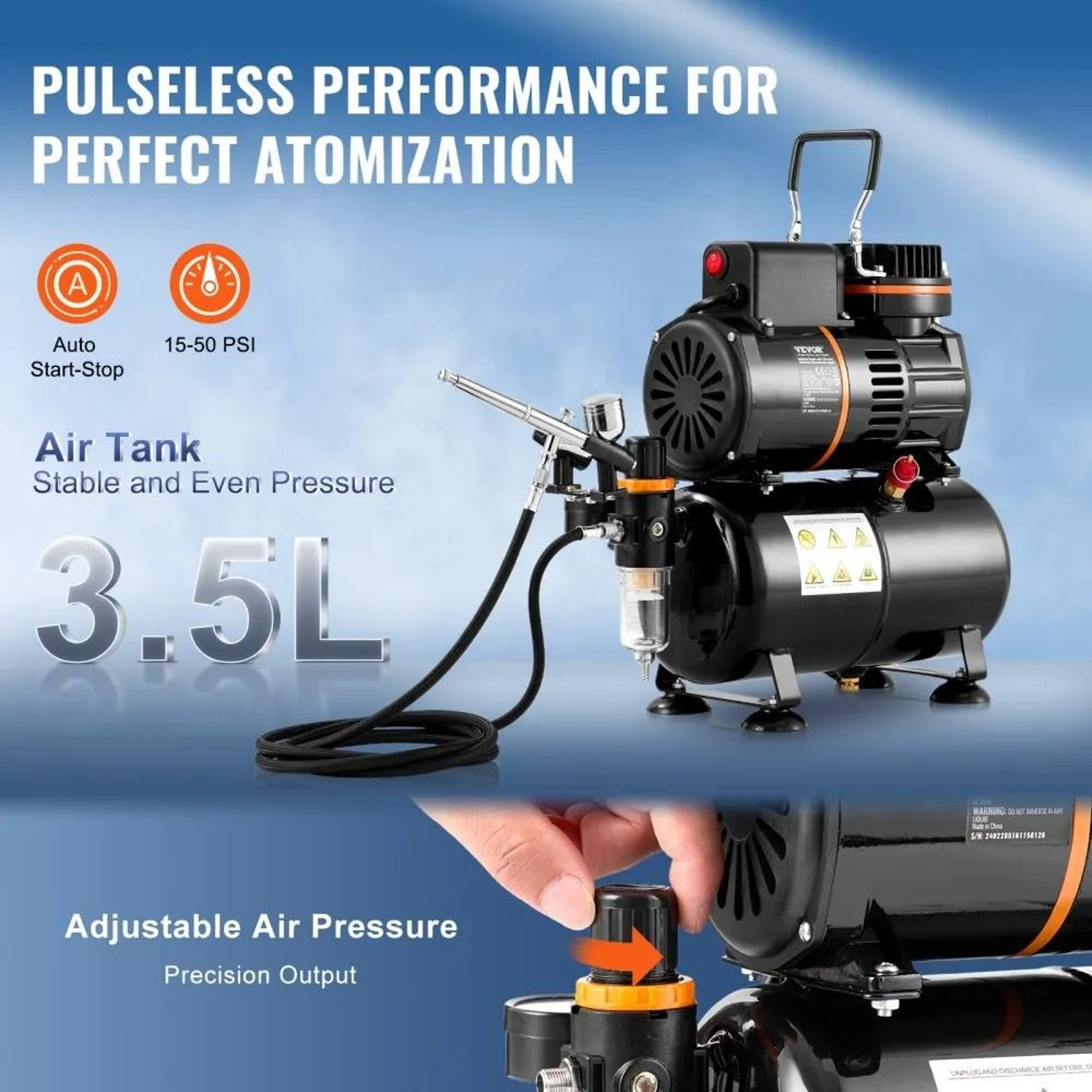 Professional Airbrush Kit With Compressor And Air Tank For Precision Painting And Creative Projects 5