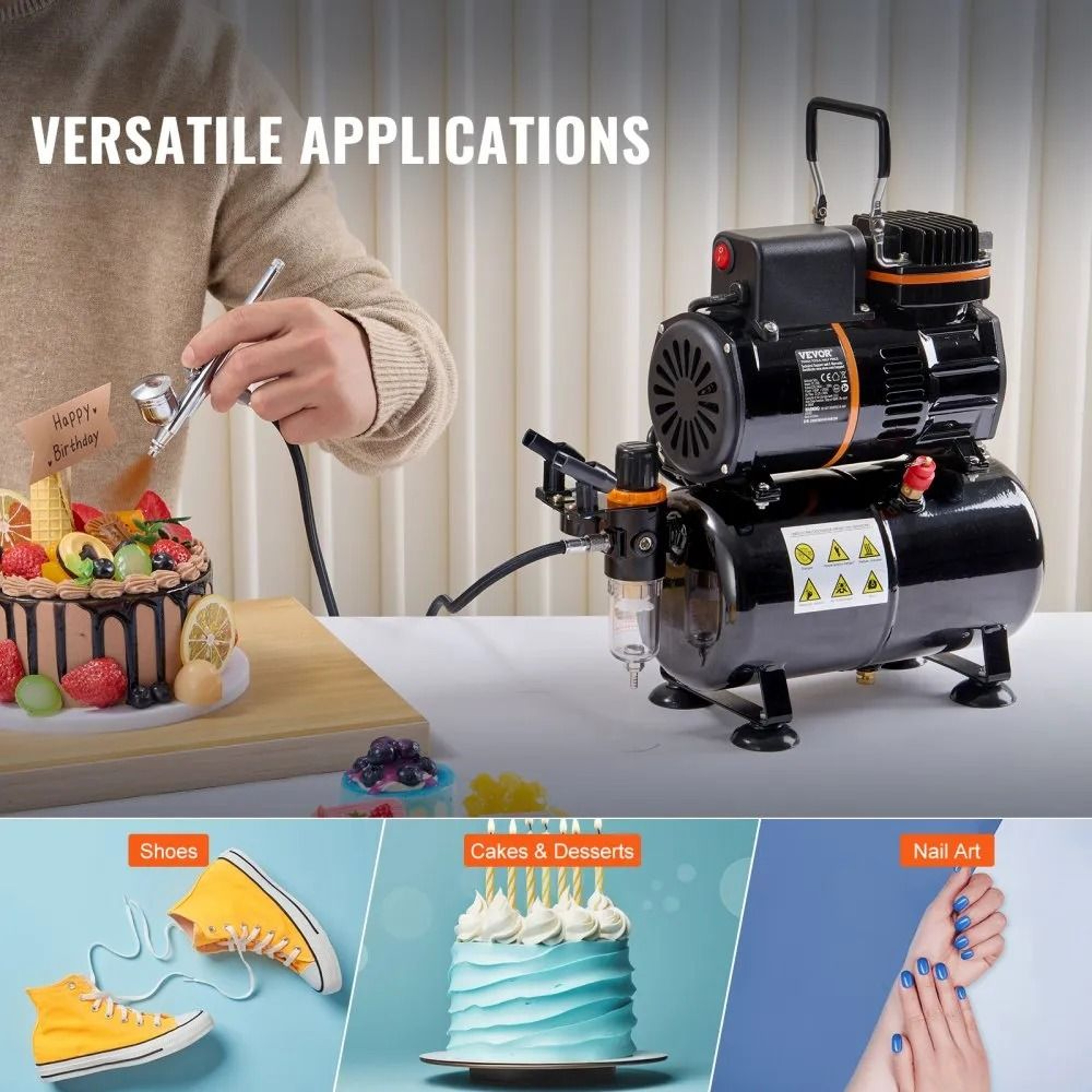Professional Airbrush Kit With Compressor And Air Tank For Precision Painting And Creative Projects 3