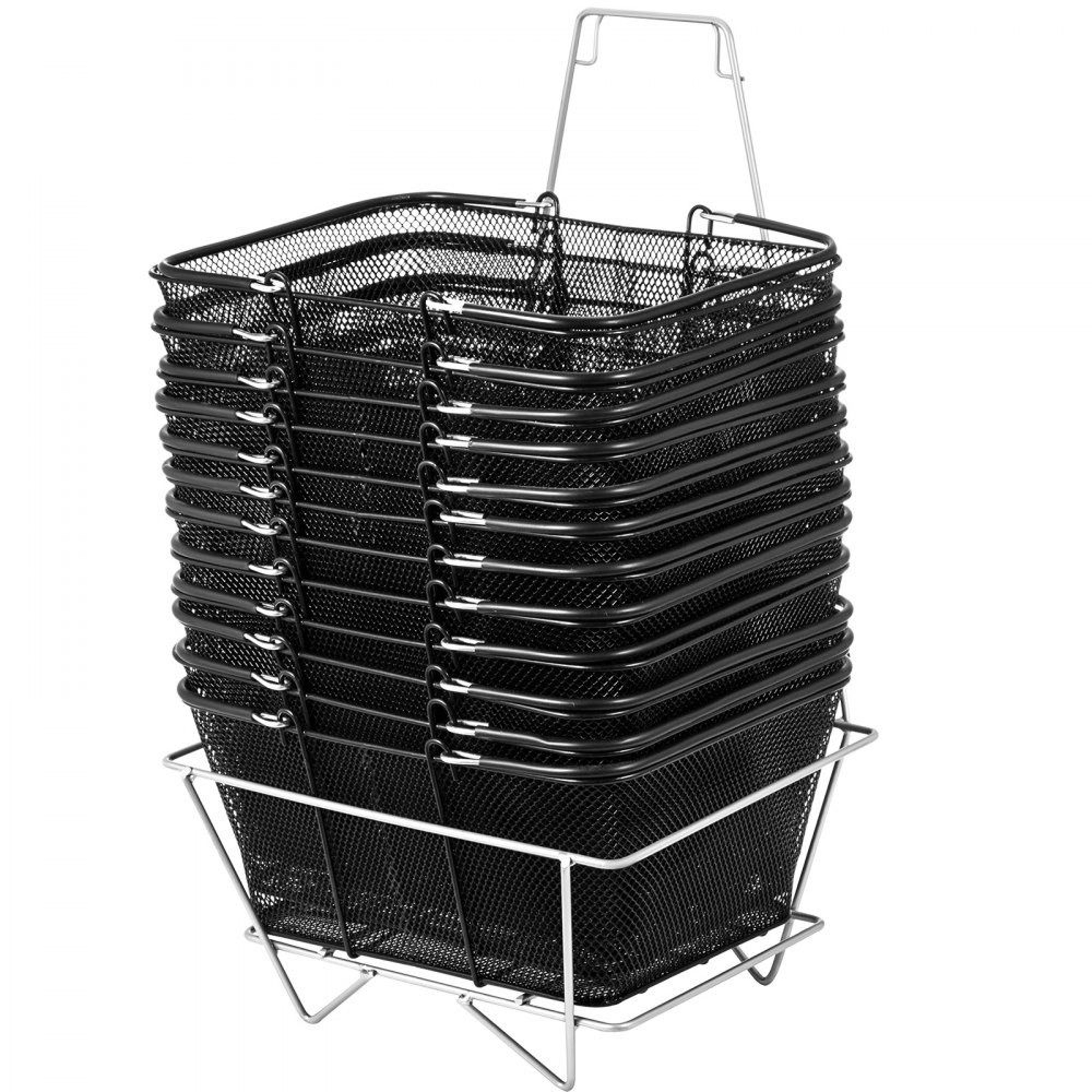 Heavy Duty Metal Shopping Baskets With Handles For Retail Stores And Grocery Shopping 0