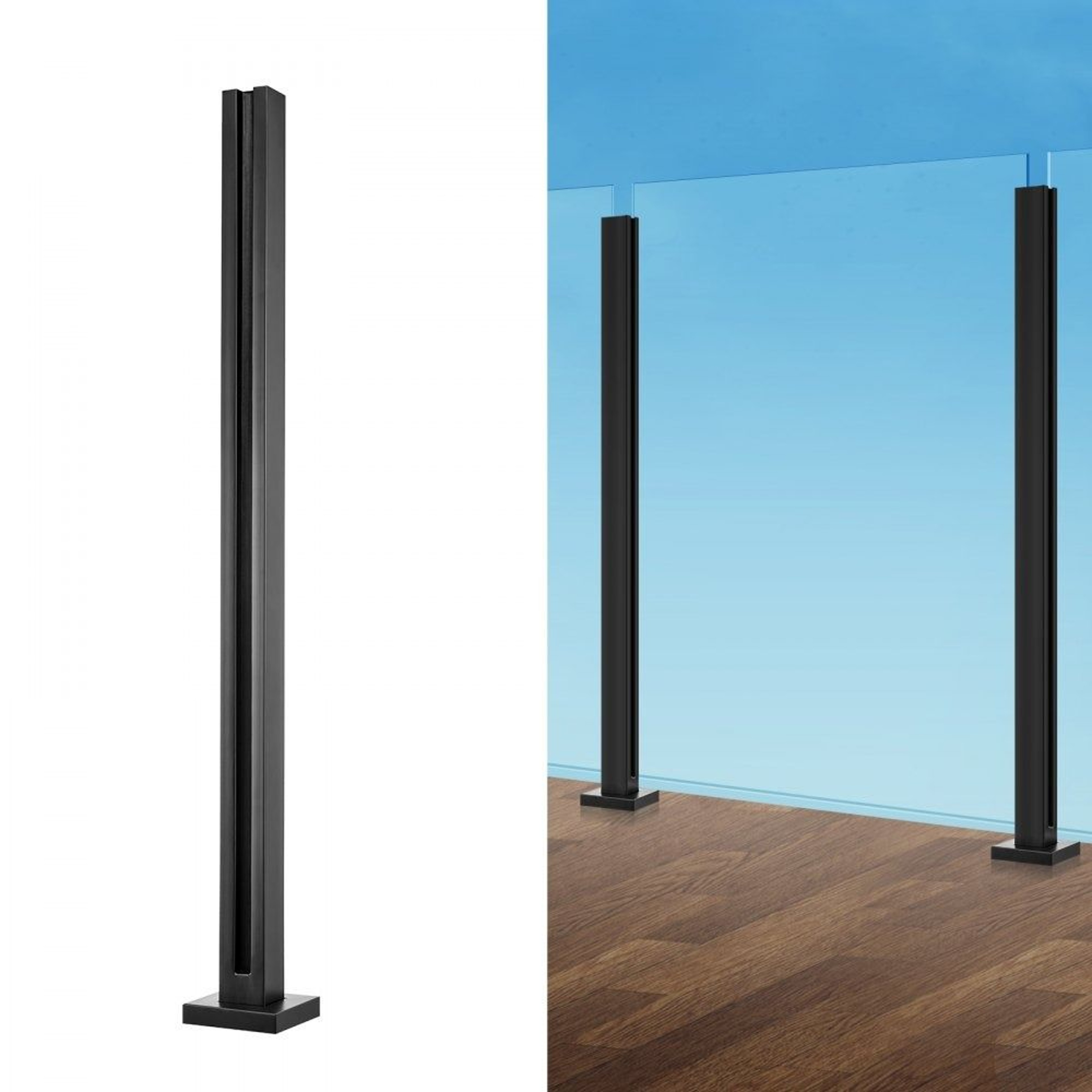 Heavy Duty Glass Railing Bracket For Frameless Tempered Glass With Stainless Steel Support 0