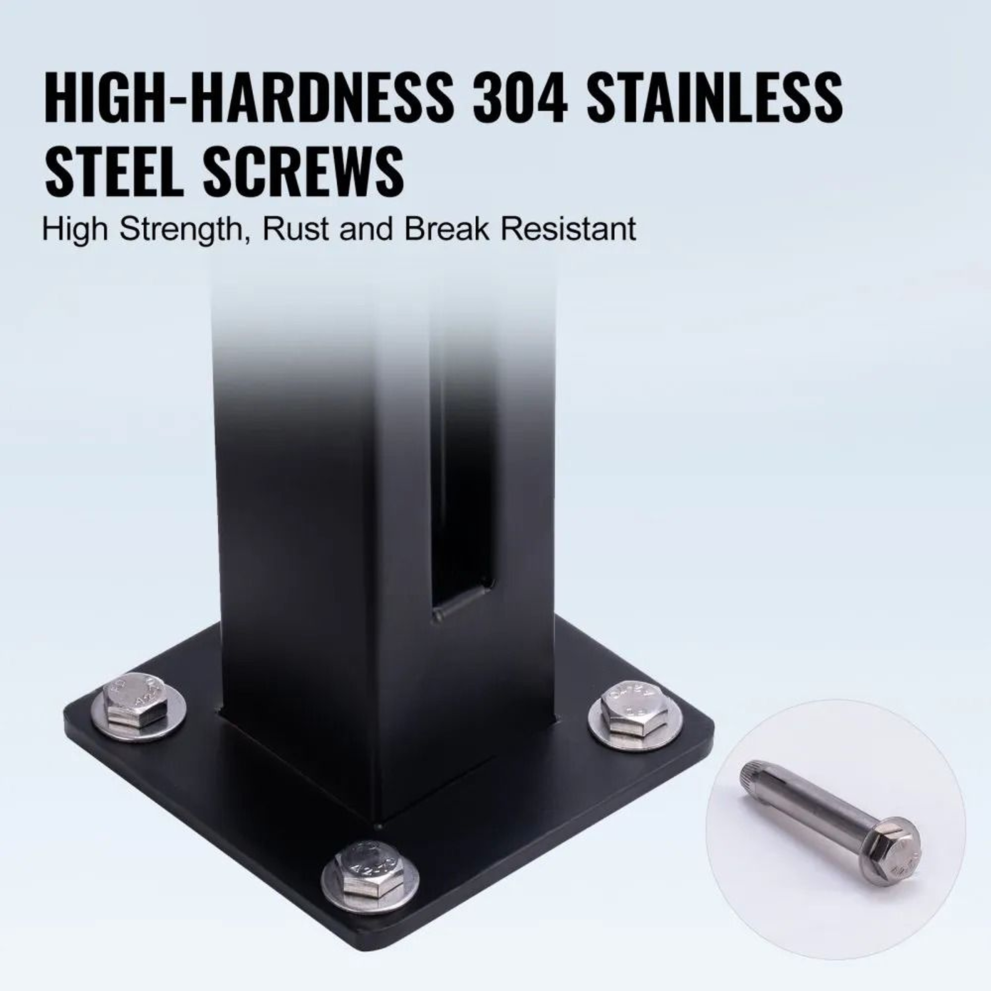 Heavy Duty Glass Railing Bracket 304 Stainless Steel Clamp For Frameless Tempered Glass 2
