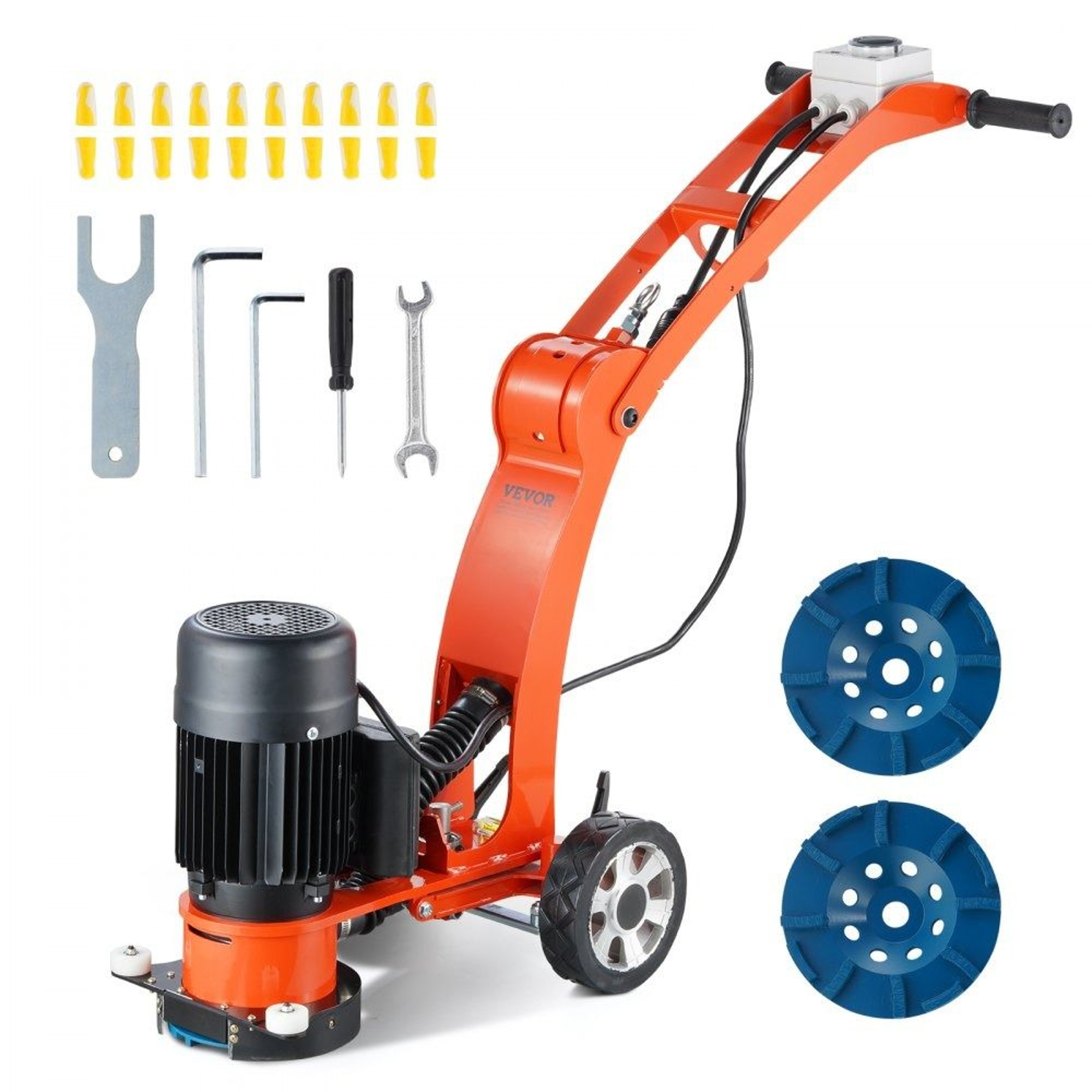 Electric Concrete Floor Grinder 7 Inch Walk Behind Floor Grinder With Brushless Motor 0