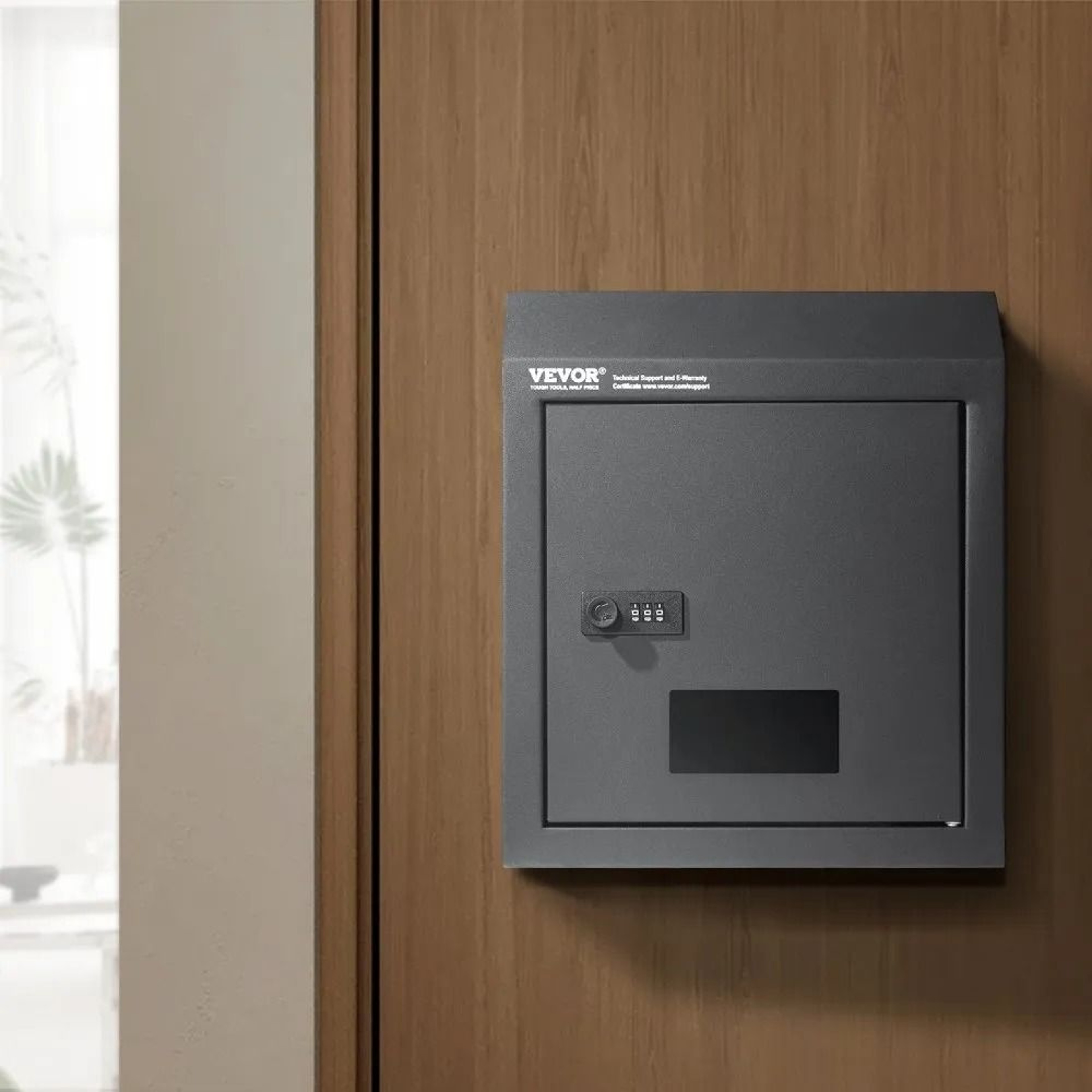 Secure Through Door Key Drop Box With Combination Lock Heavy Duty Steel Mailbox 6