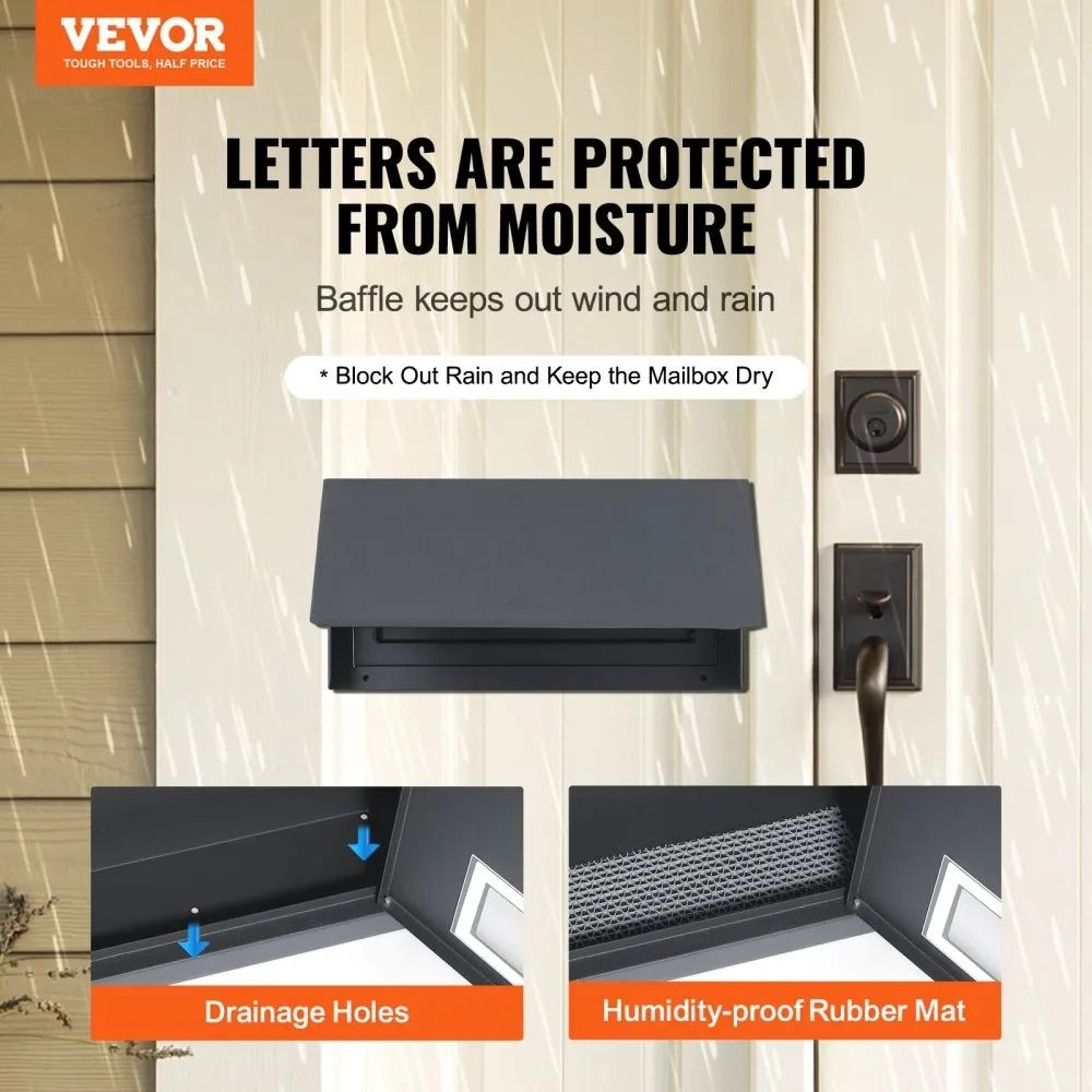 Secure Through Door Key Drop Box With Combination Lock Heavy Duty Steel Mailbox 1