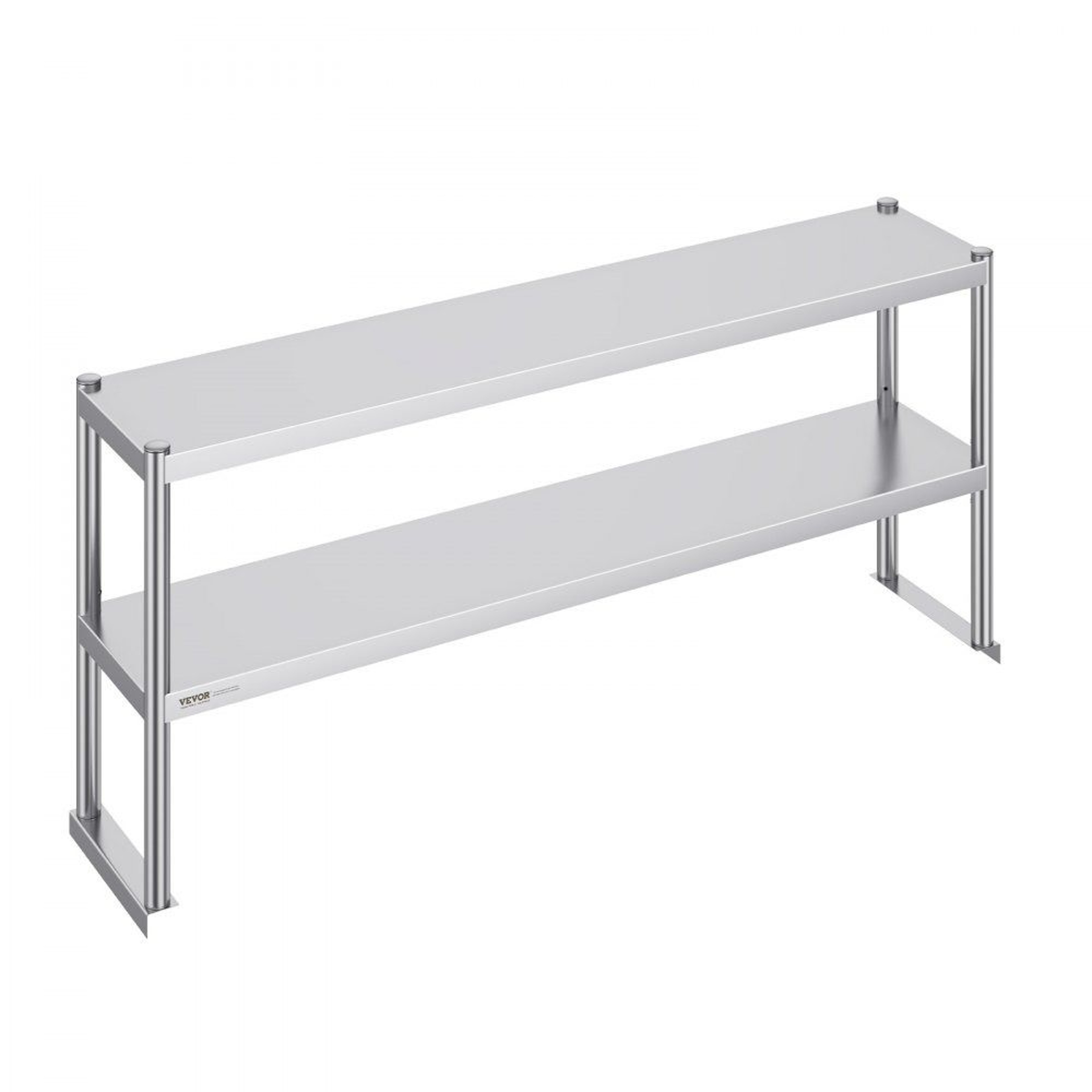 Double Tier Stainless Steel Overshelf Adjustable Commercial Kitchen Work Shelf 12 X 60 Inch 7