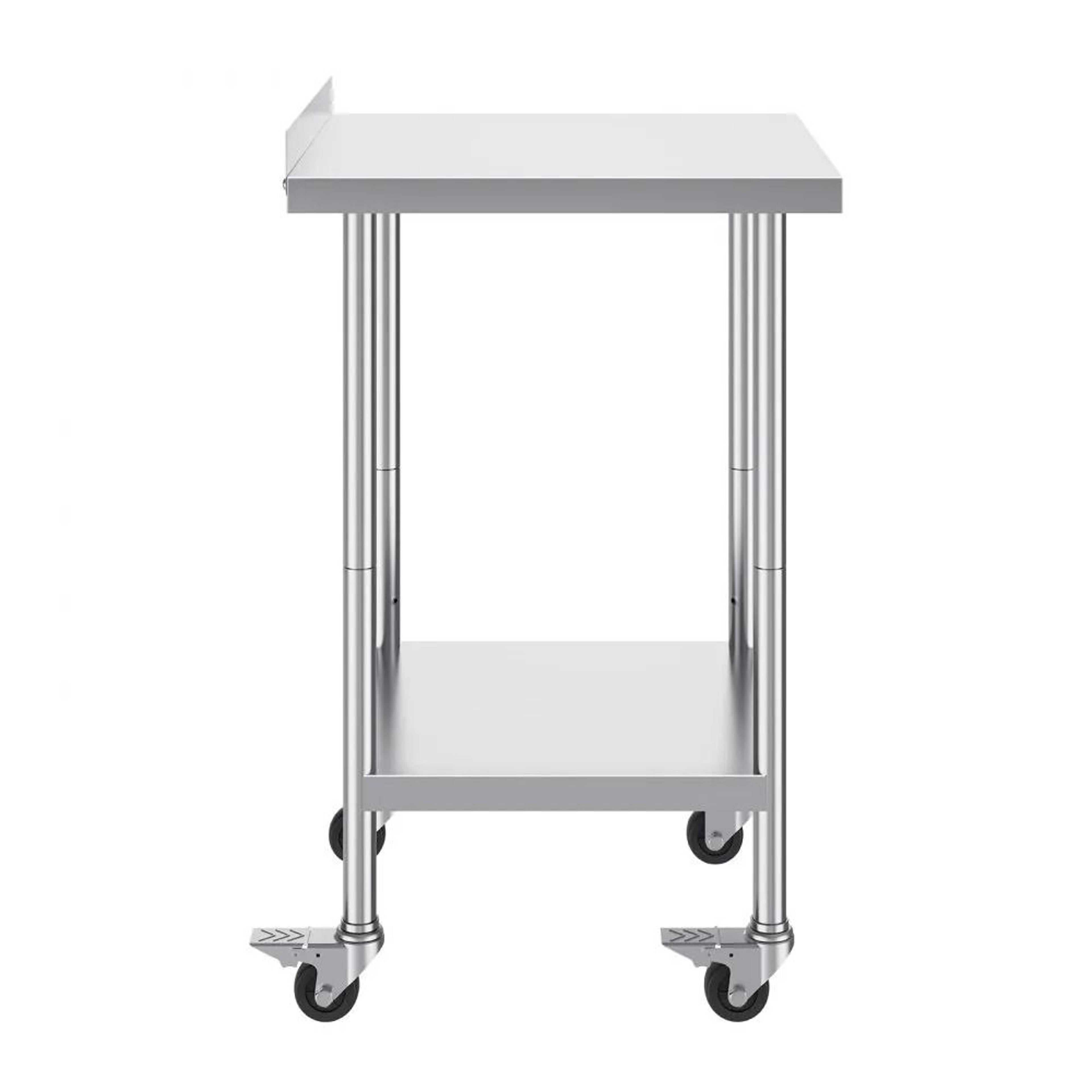 24 X 24 Stainless Steel Work Table With Casters And Adjustable Shelf 8
