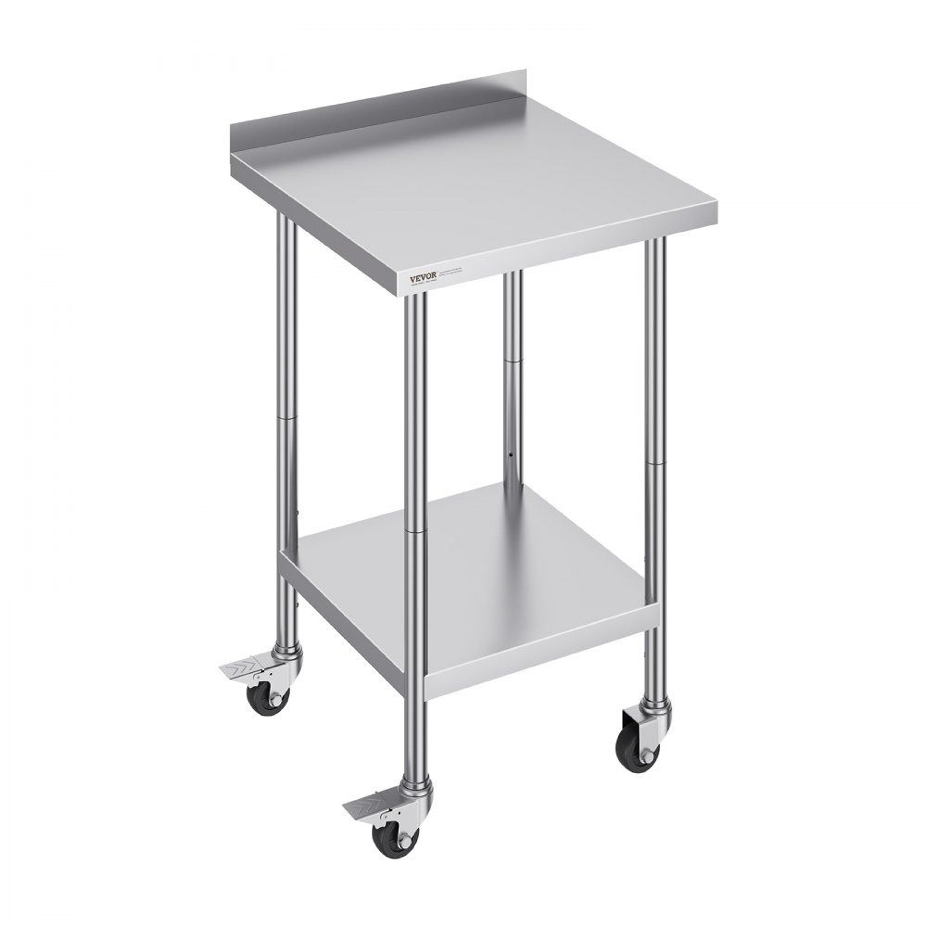 24 X 24 Stainless Steel Work Table With Casters And Adjustable Shelf 0