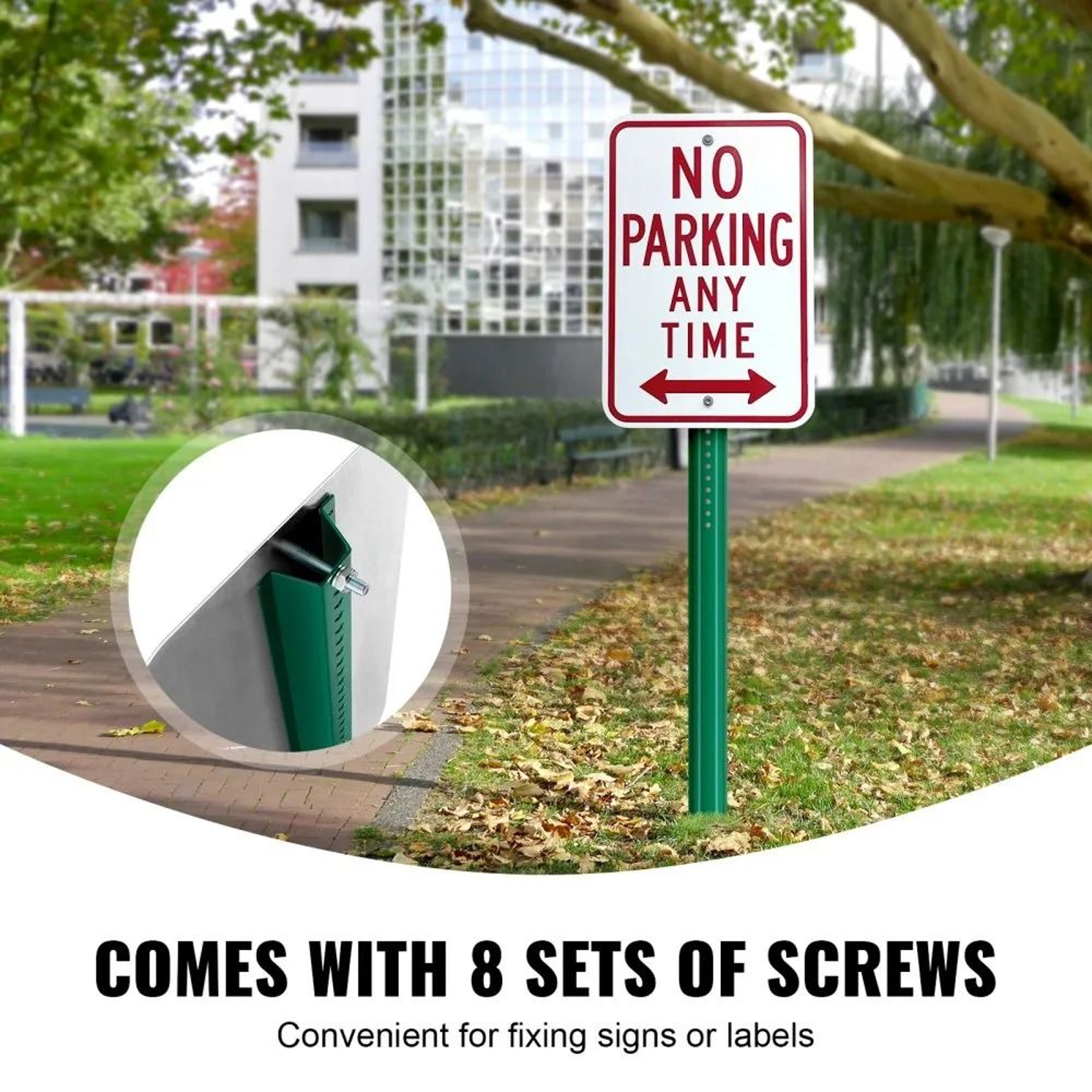 6FT Heavy Duty U Channel Sign Posts 4 Pack Galvanized Steel Outdoor Sign Holders 2