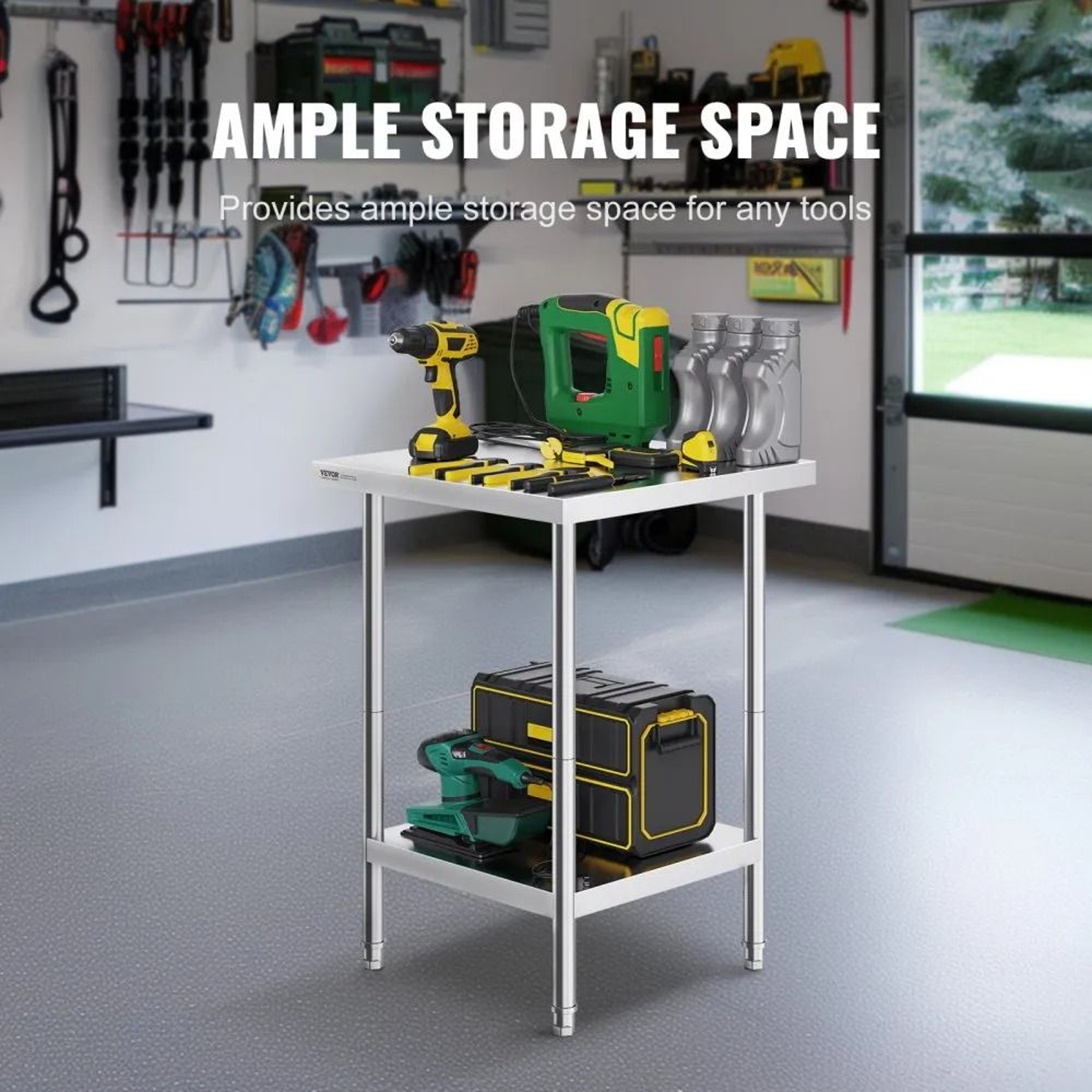 Heavy Duty Stainless Steel Prep Table With Adjustable Shelf And 700 Lb Capacity 4