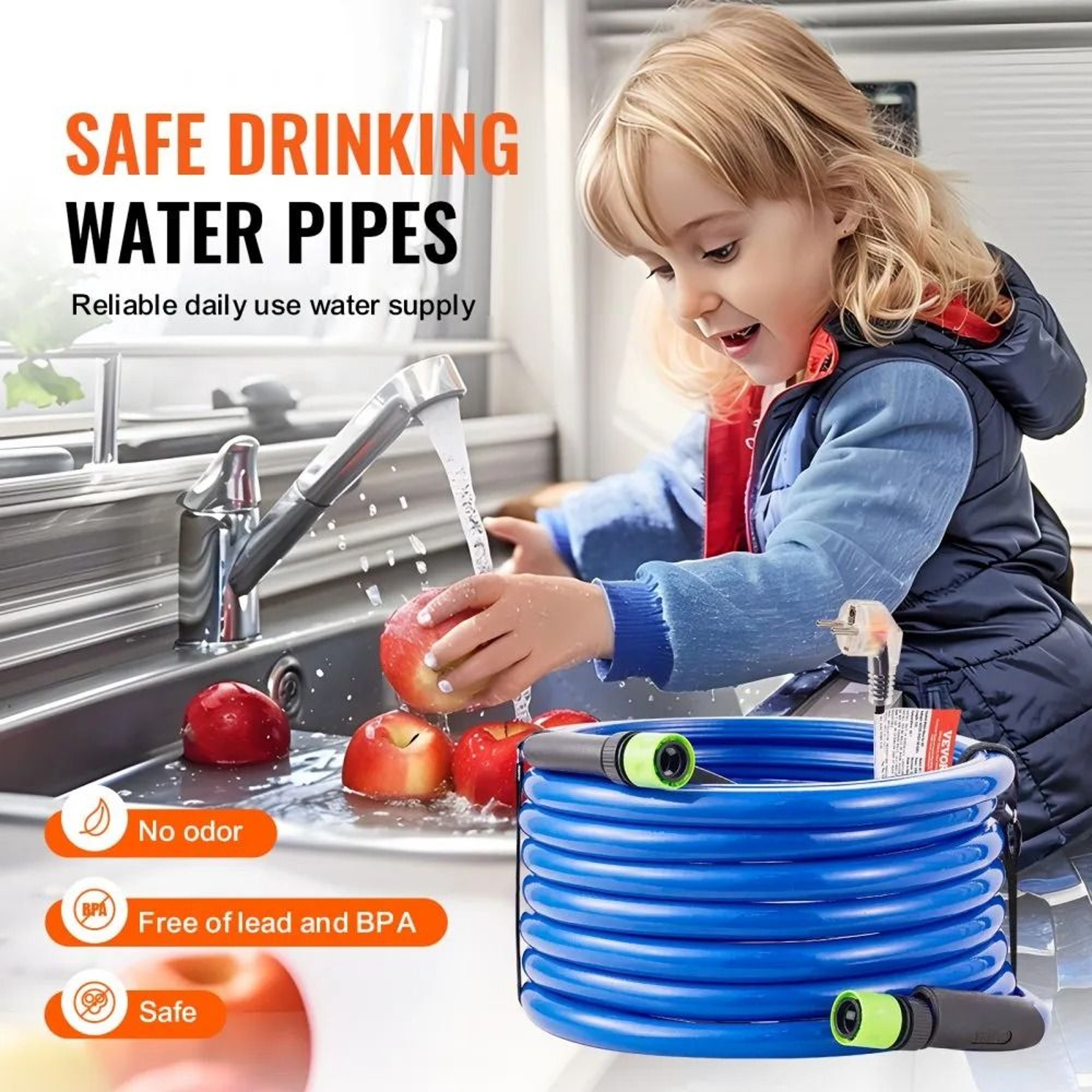 25 Ft Heated RV Water Hose With Freeze Protection And Drinking Water Safe Design 3