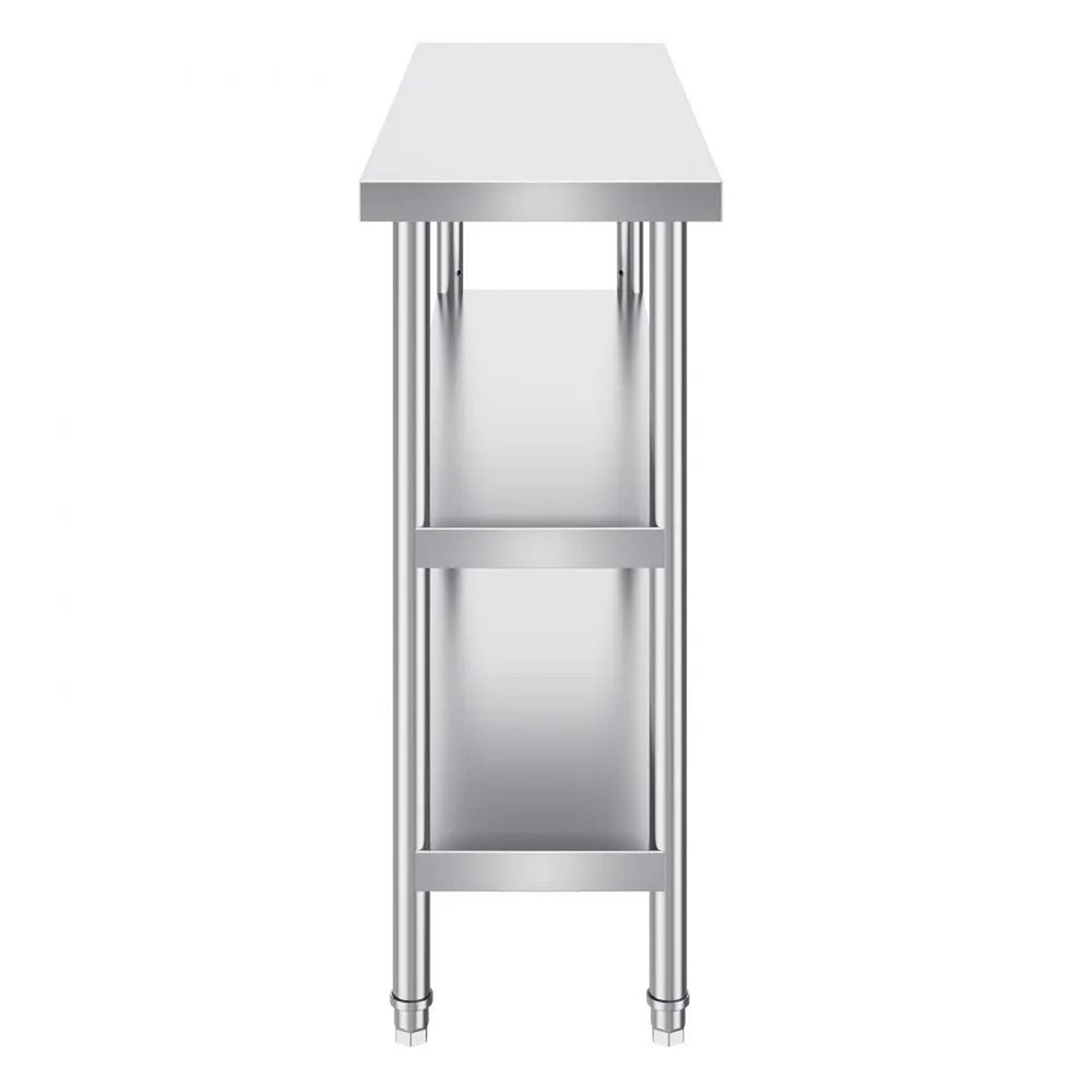 Stainless Steel Prep Table With Adjustable Shelves For Commercial Kitchens 6