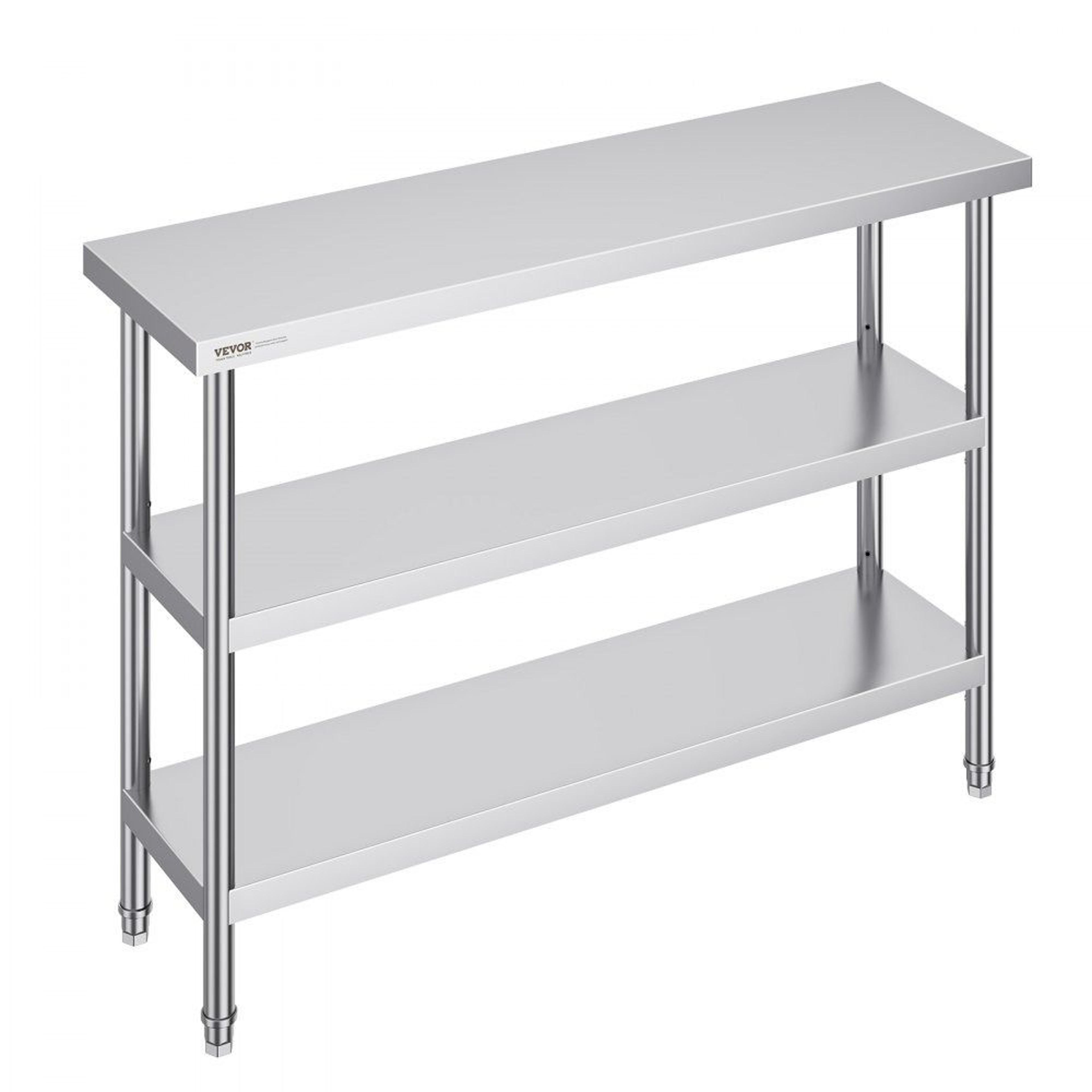 Stainless Steel Prep Table With Adjustable Shelves For Commercial Kitchens 0
