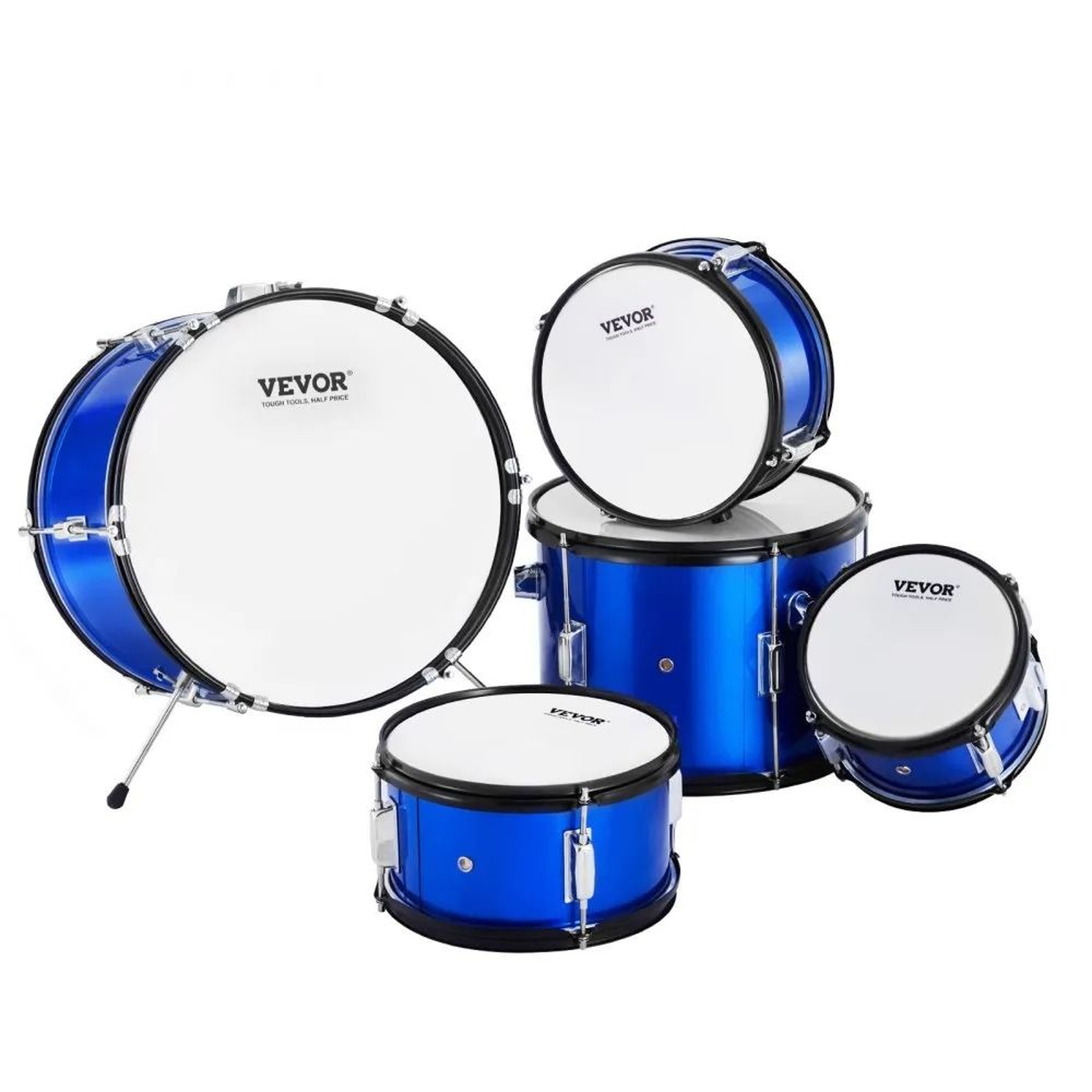 Kids Drum Set 5 Piece Beginner Drum Kit With Adjustable Throne Cymbals And Drumsticks 7