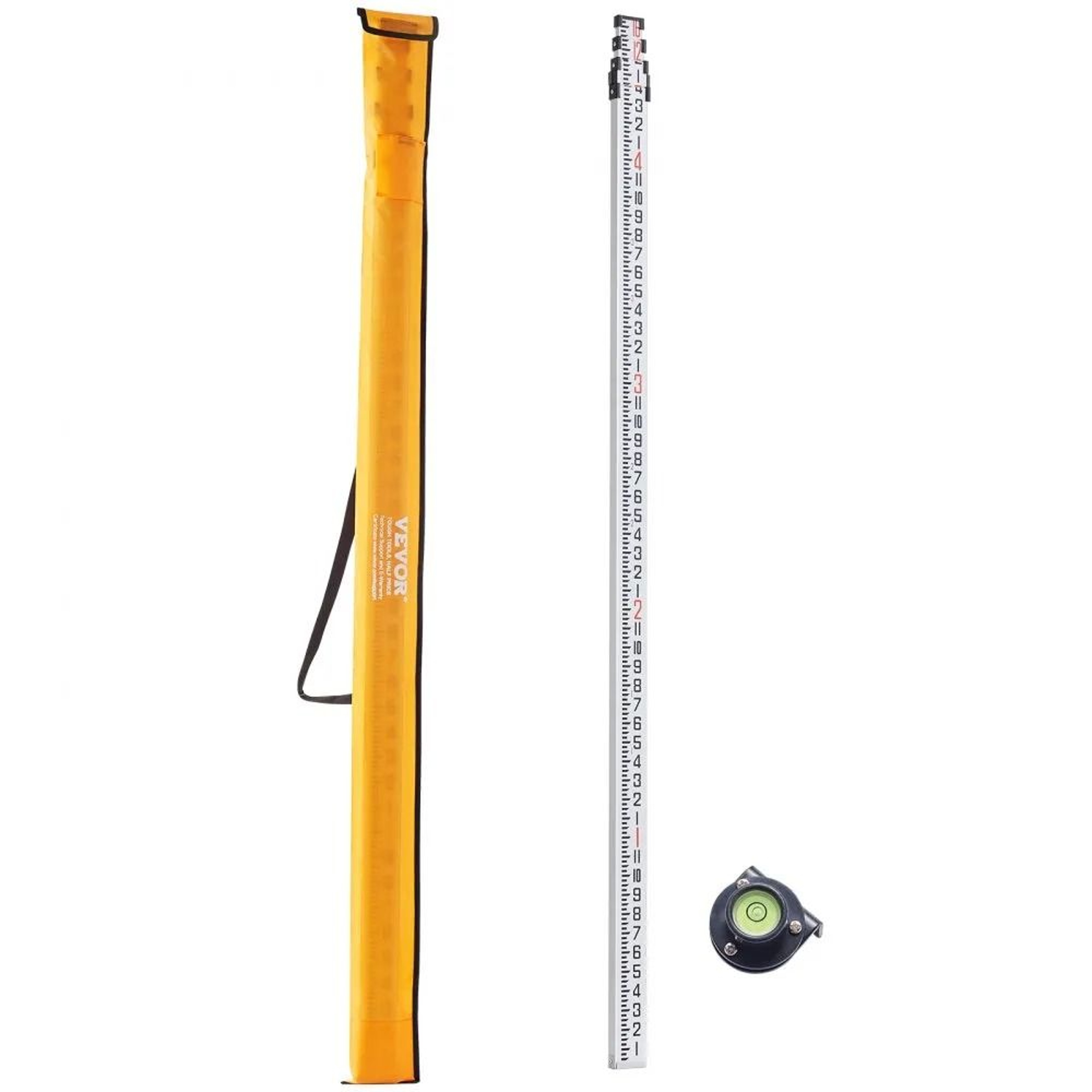 16 Foot Aluminum Grade Rod Telescopic Survey Rod With Bubble Level 0