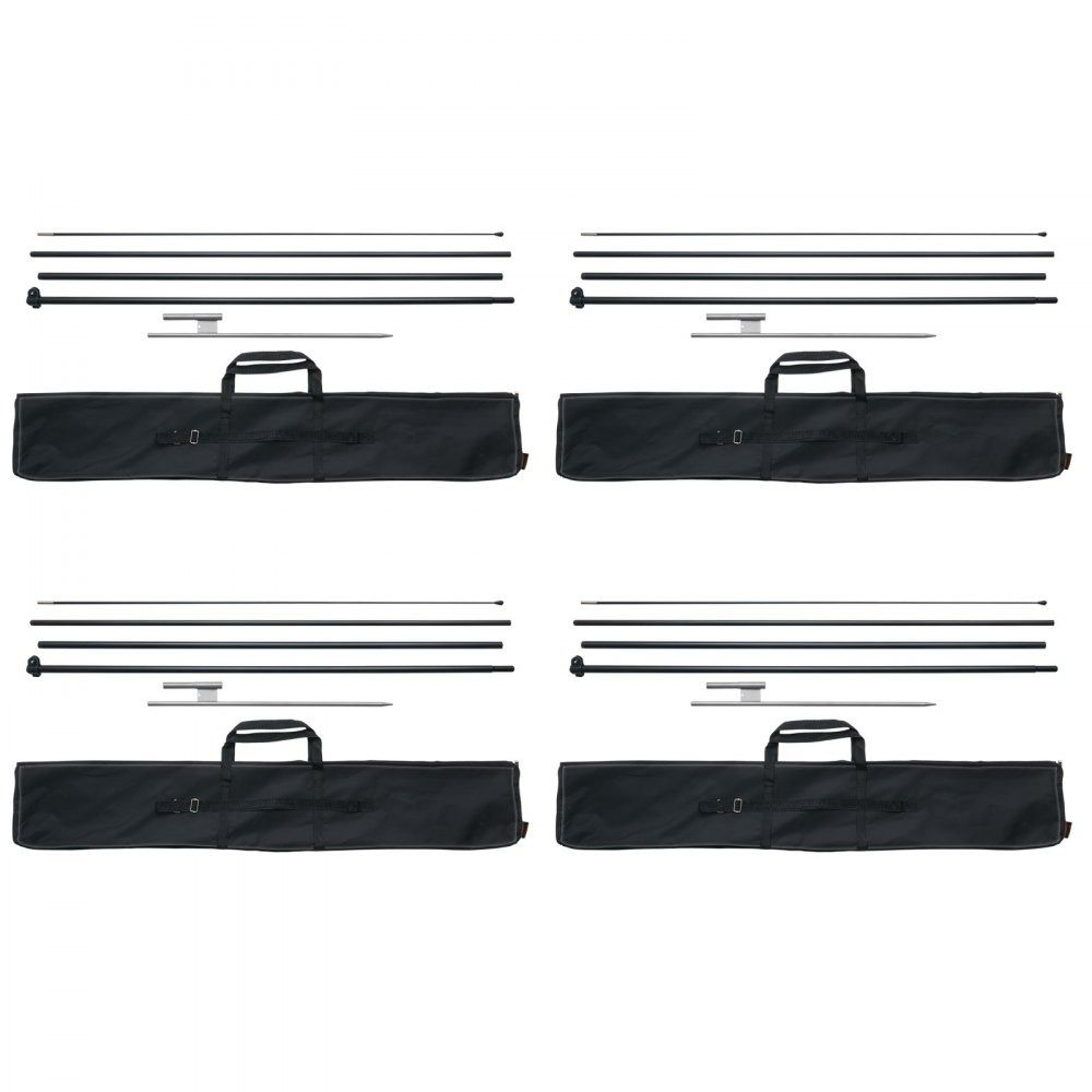 4 Pack Feather Flag Pole Kit 163 Ft Swooper Advertising Flag Poles With Ground Stakes 0
