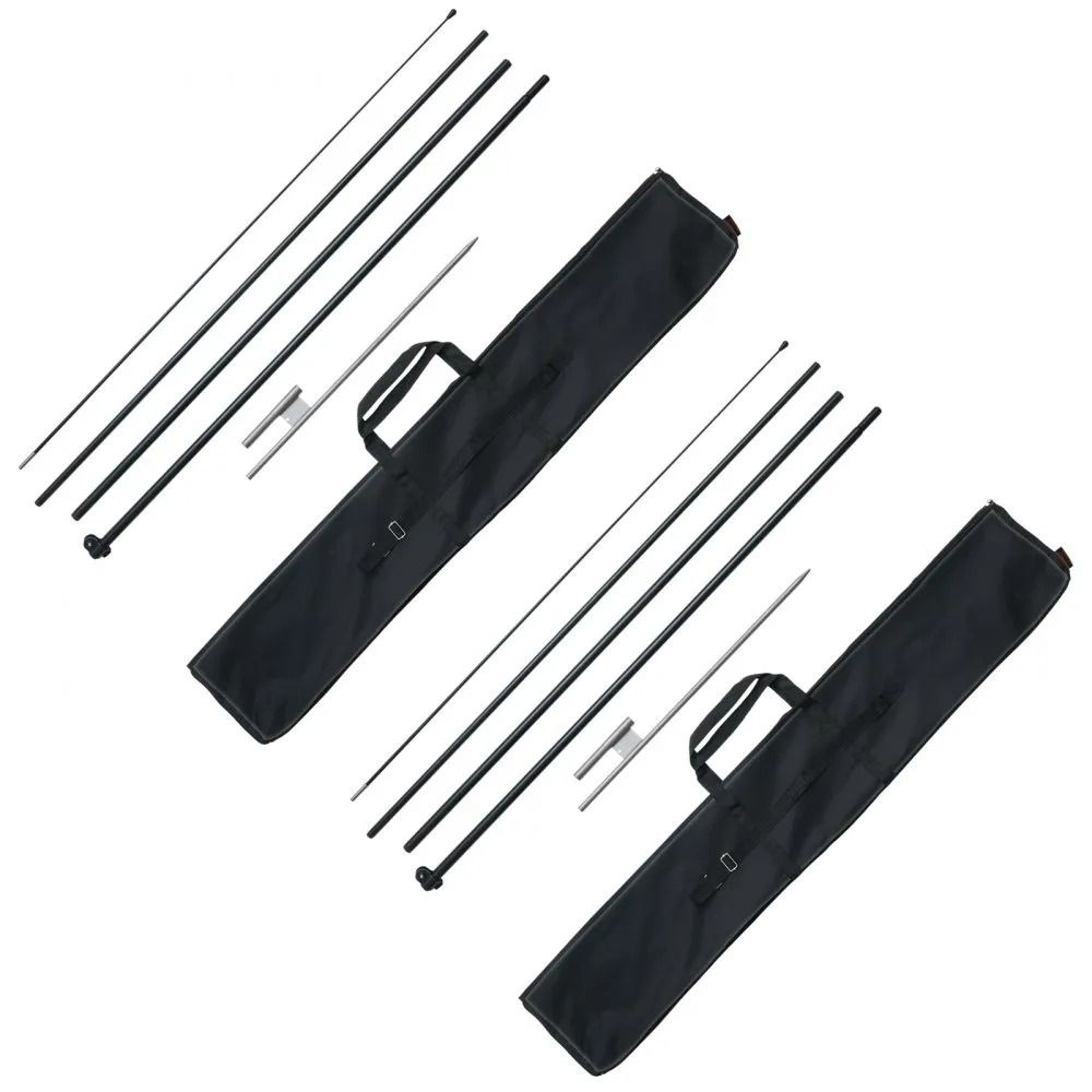 163 Ft Feather Flag Pole Kit 2 Pack For Outdoor Business Advertising 0