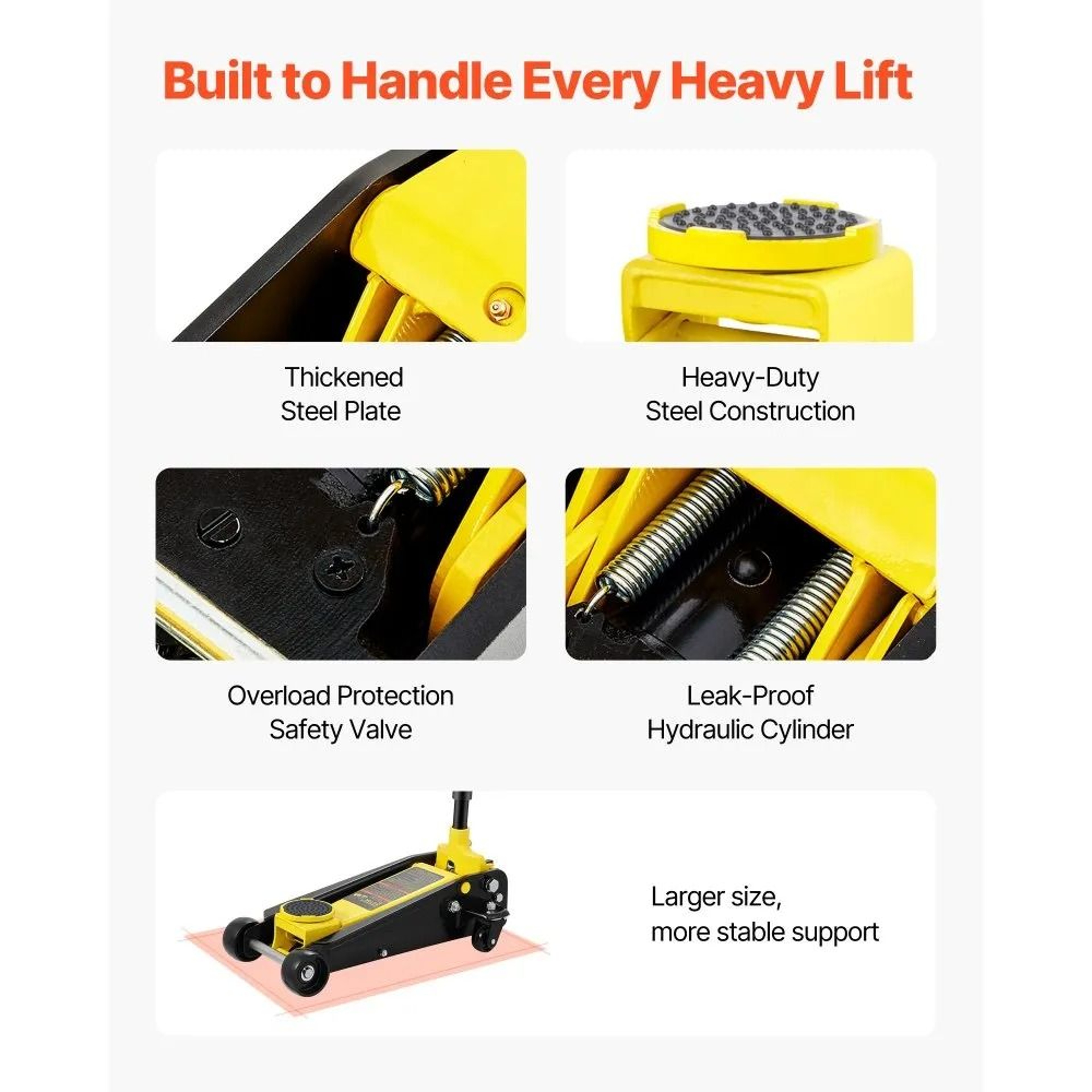 3 Ton Low Profile Hydraulic Floor Jack With Quick Lift Pump 4