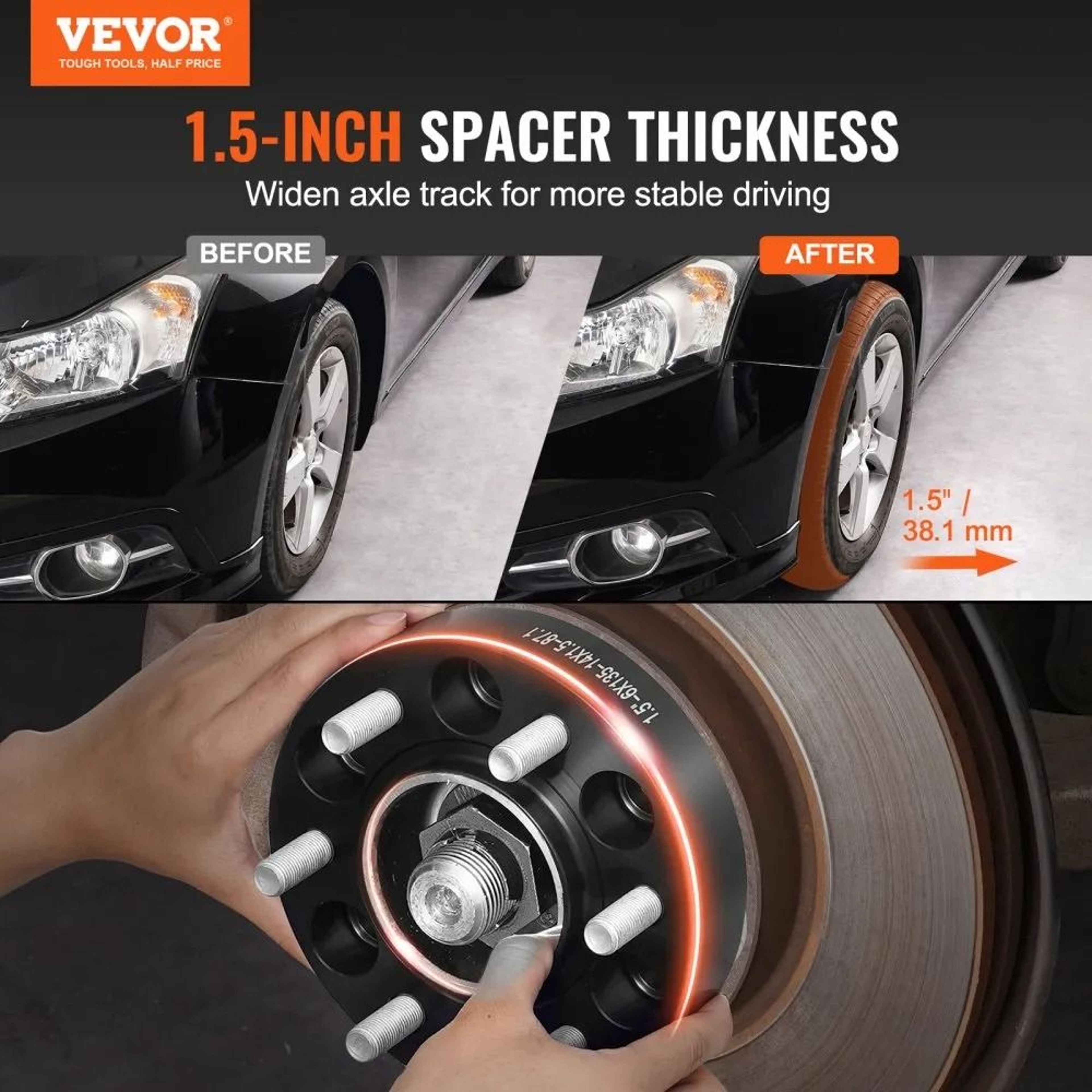 15 Inch Hubcentric Wheel Spacers 6 Lug Forged Wheel Adapters For Ford Trucks 1