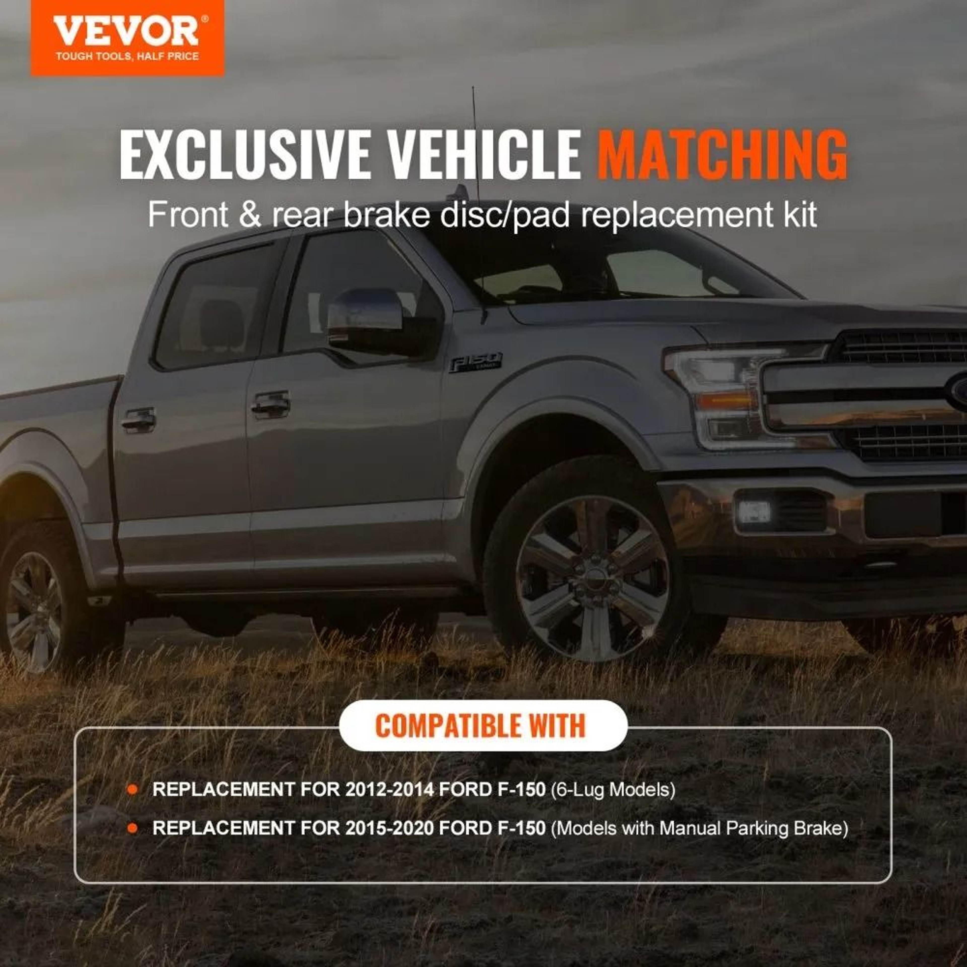 Ford F150 Front Rear Brake Kit With Drilled Slotted Rotors And Ceramic Pads 4