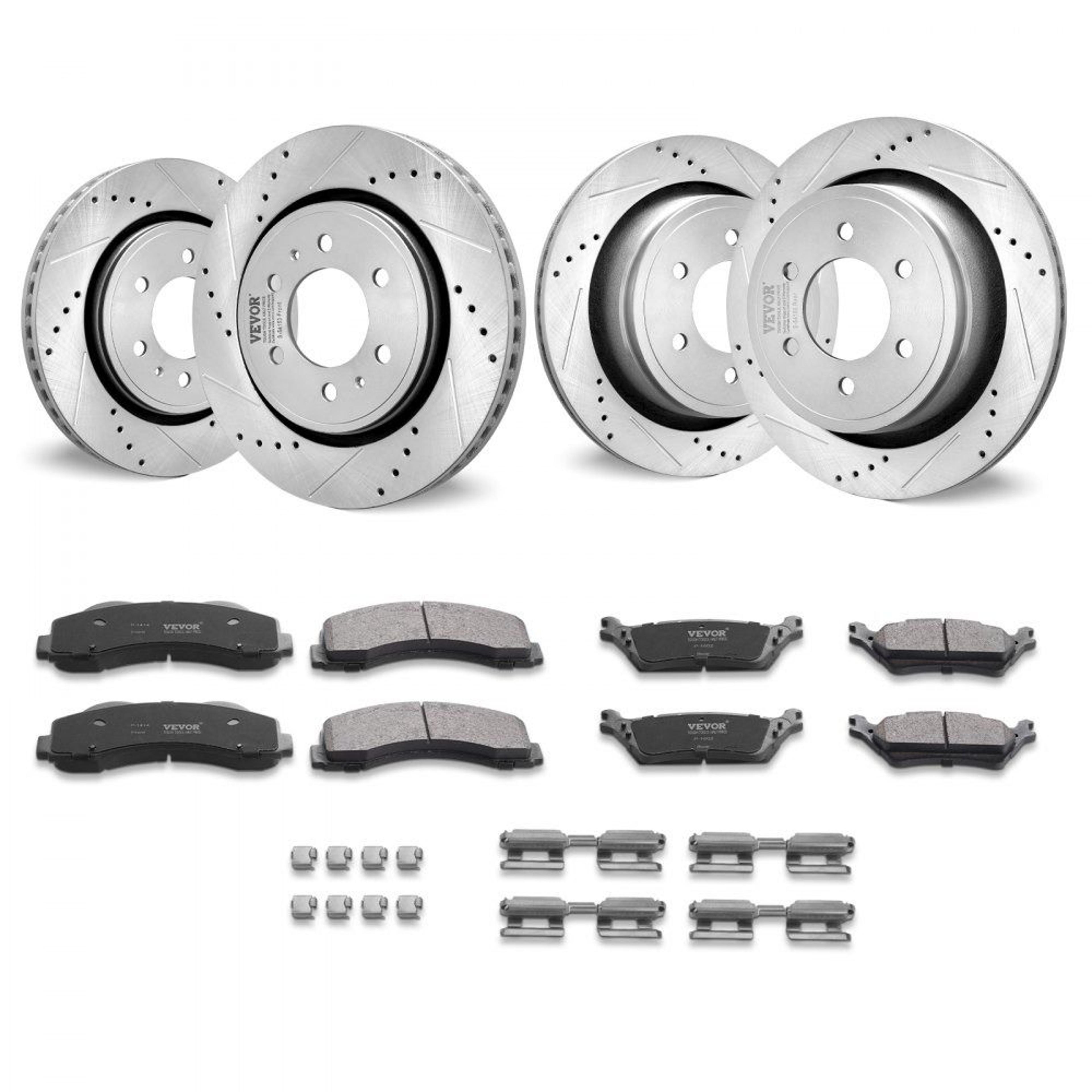 Ford F150 Front Rear Brake Kit With Drilled Slotted Rotors And Ceramic Pads 7