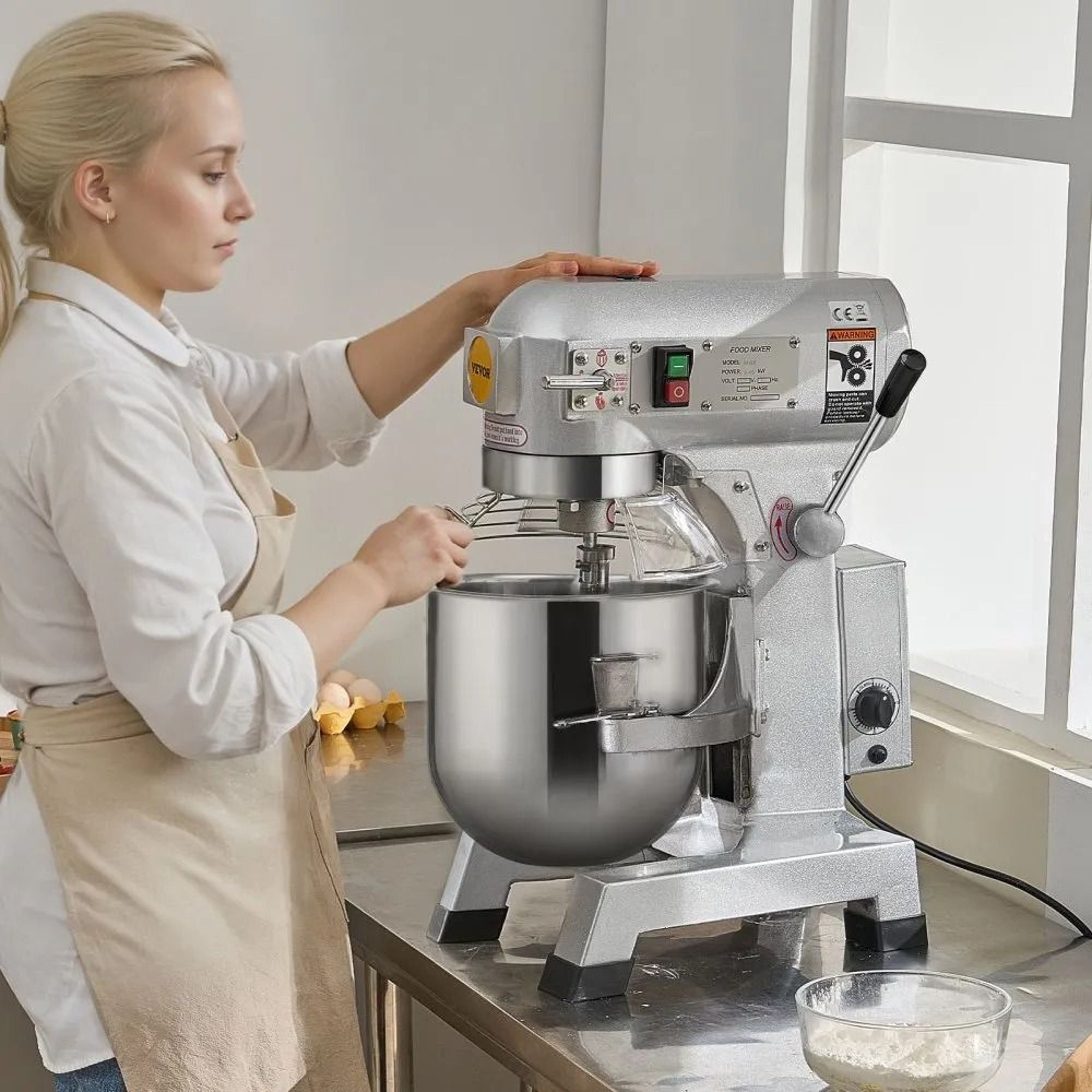 14L Commercial Stand Mixer 550W Dough Mixer With 3 Speed Control 6