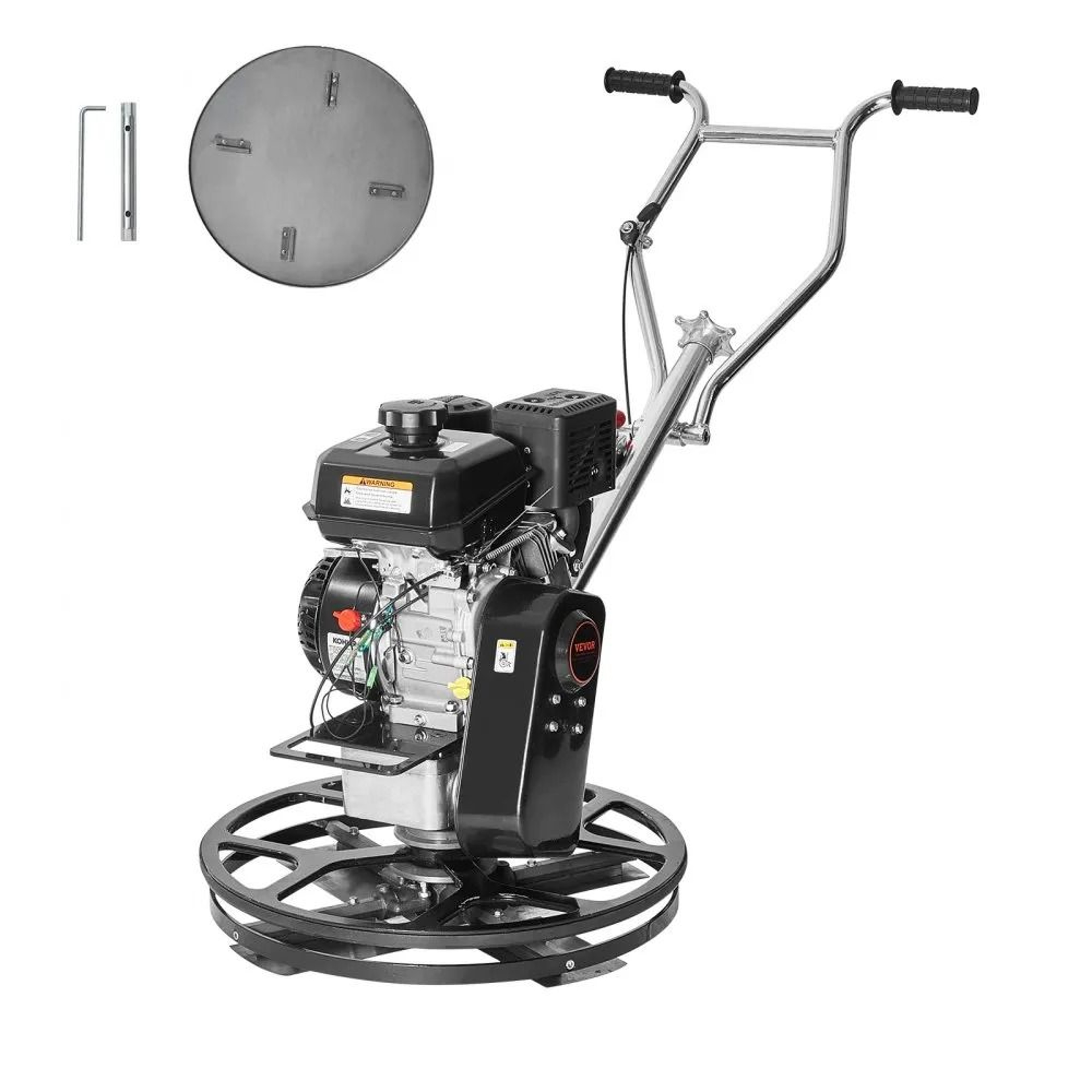 24 Inch Power Trowel 6HP Gas Walk Behind Concrete Finishing Machine With Float Pan 7