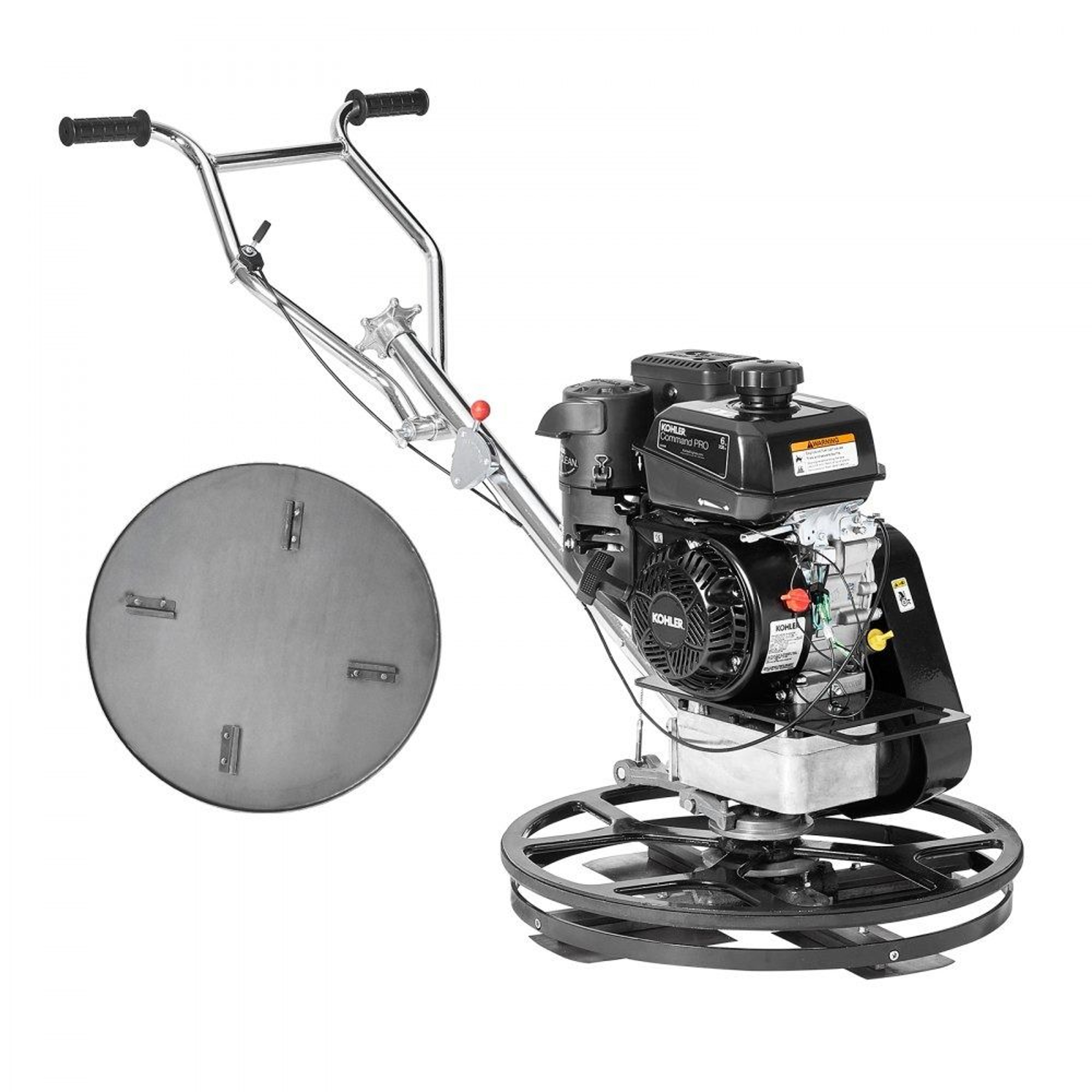 24 Inch Power Trowel 6HP Gas Walk Behind Concrete Finishing Machine With Float Pan 0
