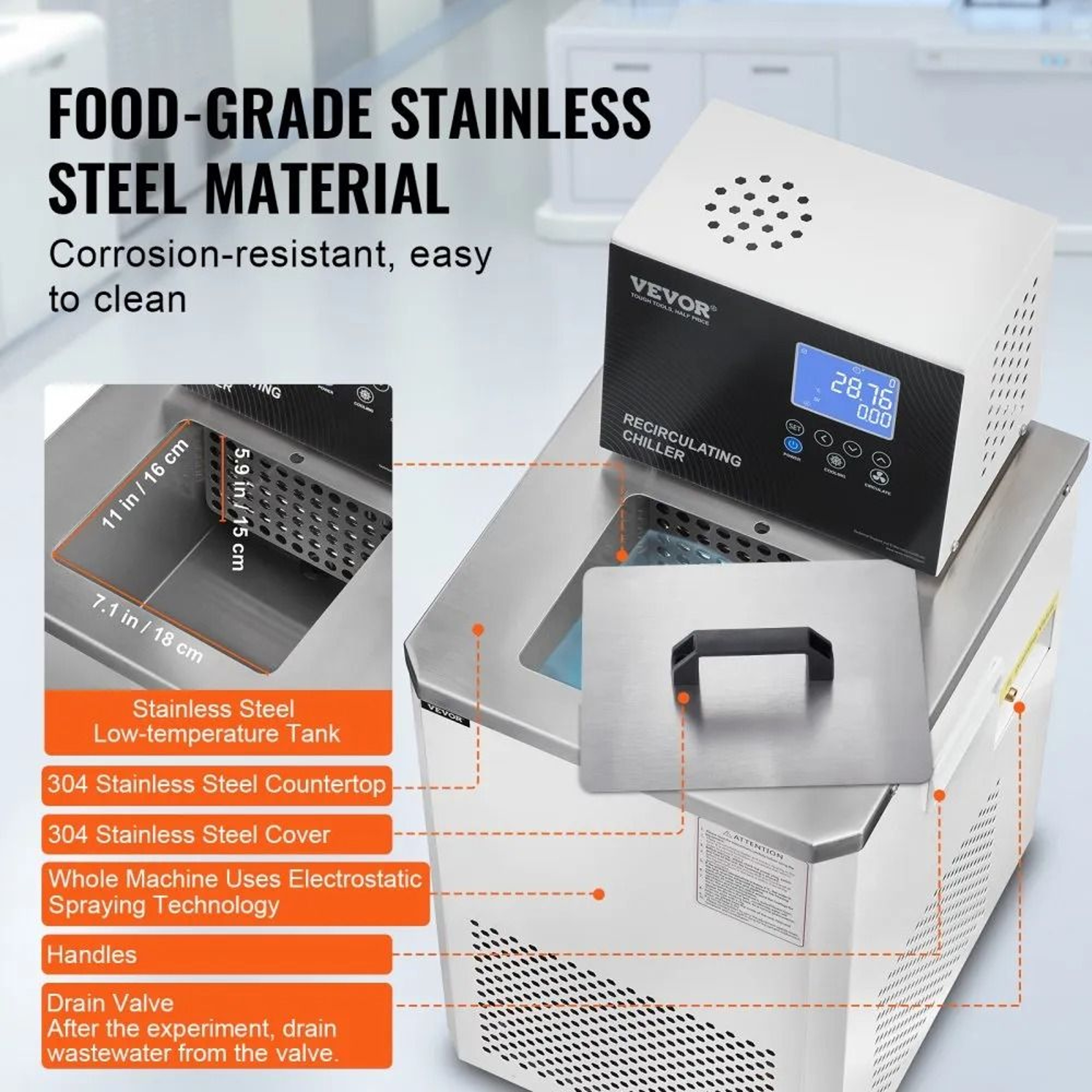 6L Laboratory Chiller Circulator With Dual Recirculation And Precision Temperature Control 3