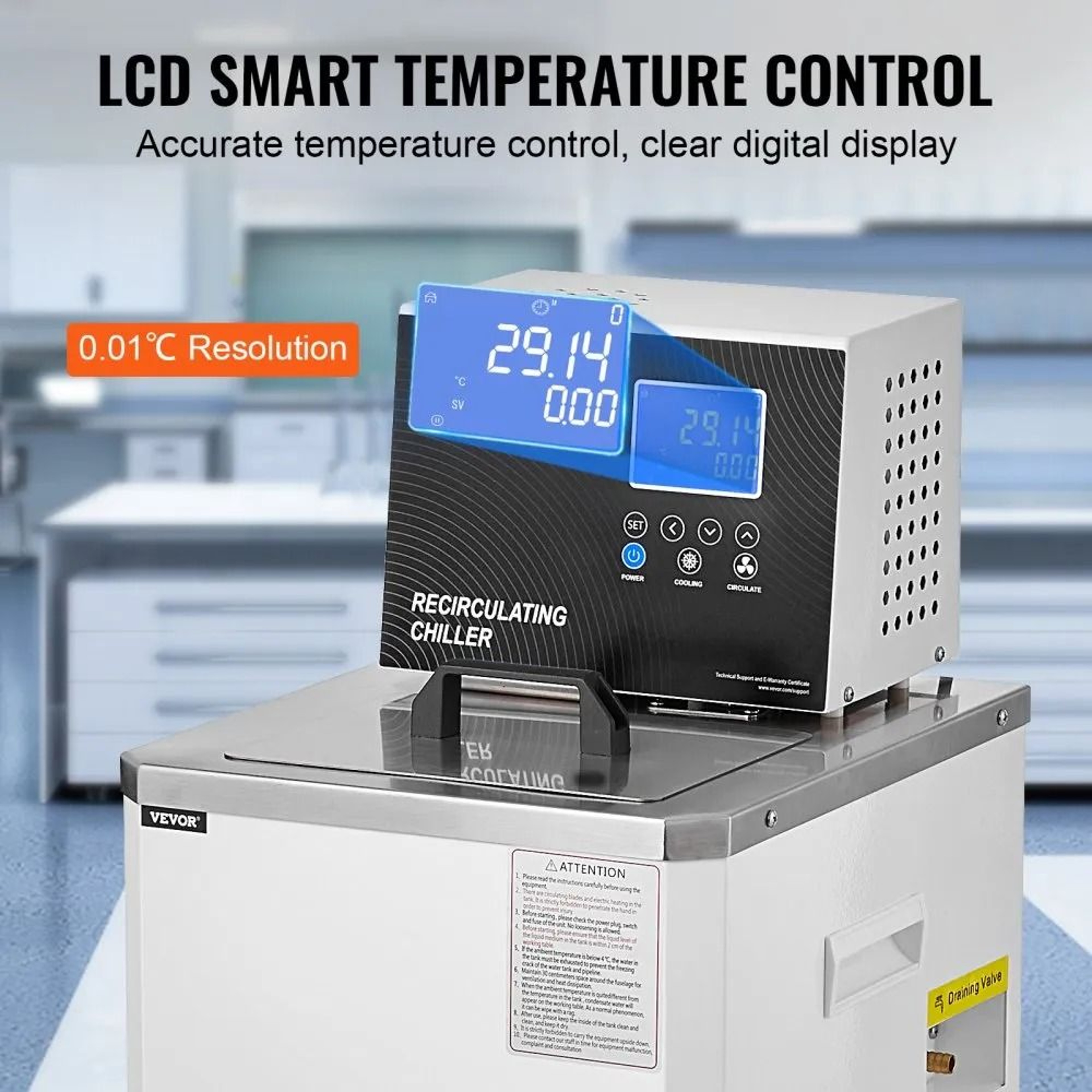 6L Laboratory Chiller Circulator With Dual Recirculation And Precision Temperature Control 5