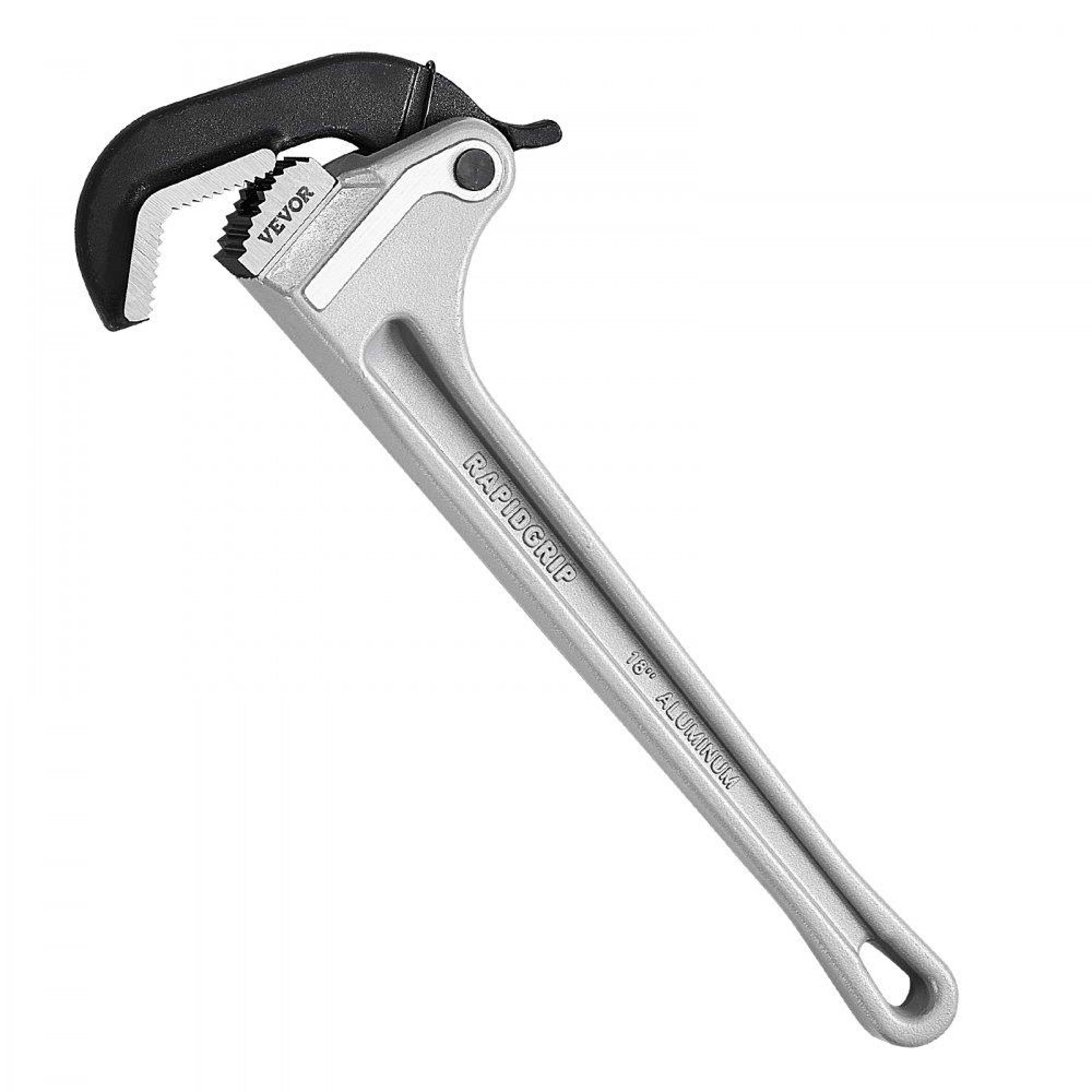 18 Inch Aluminum Pipe Wrench With Automatic Jaw Adjustment For Plumbing And Automotive Repair 0