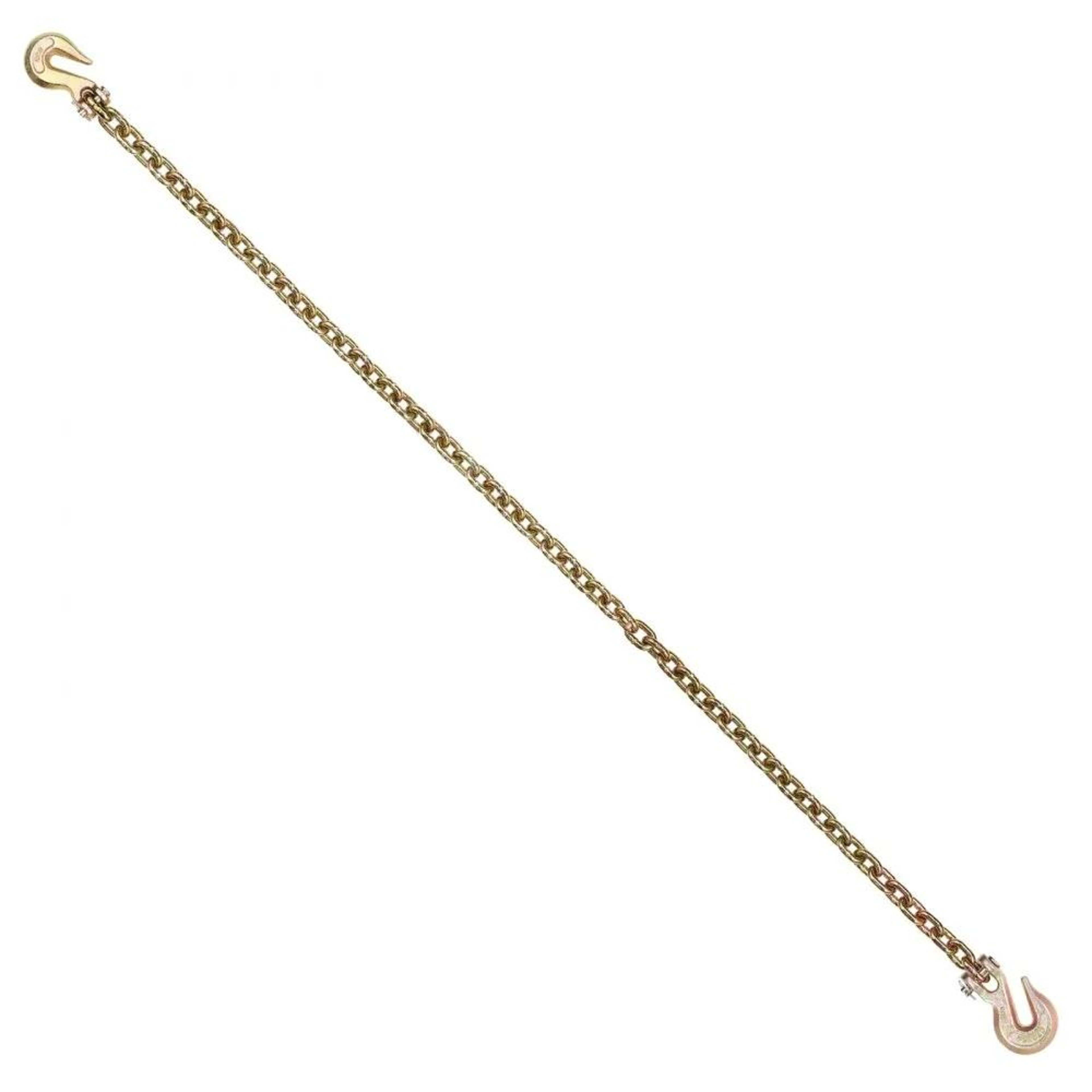 G80 Transport Binder Chain 142 Ft Heavy Duty Tow Chain With Clevis Grab Hooks 4900 Lb Capacity 7