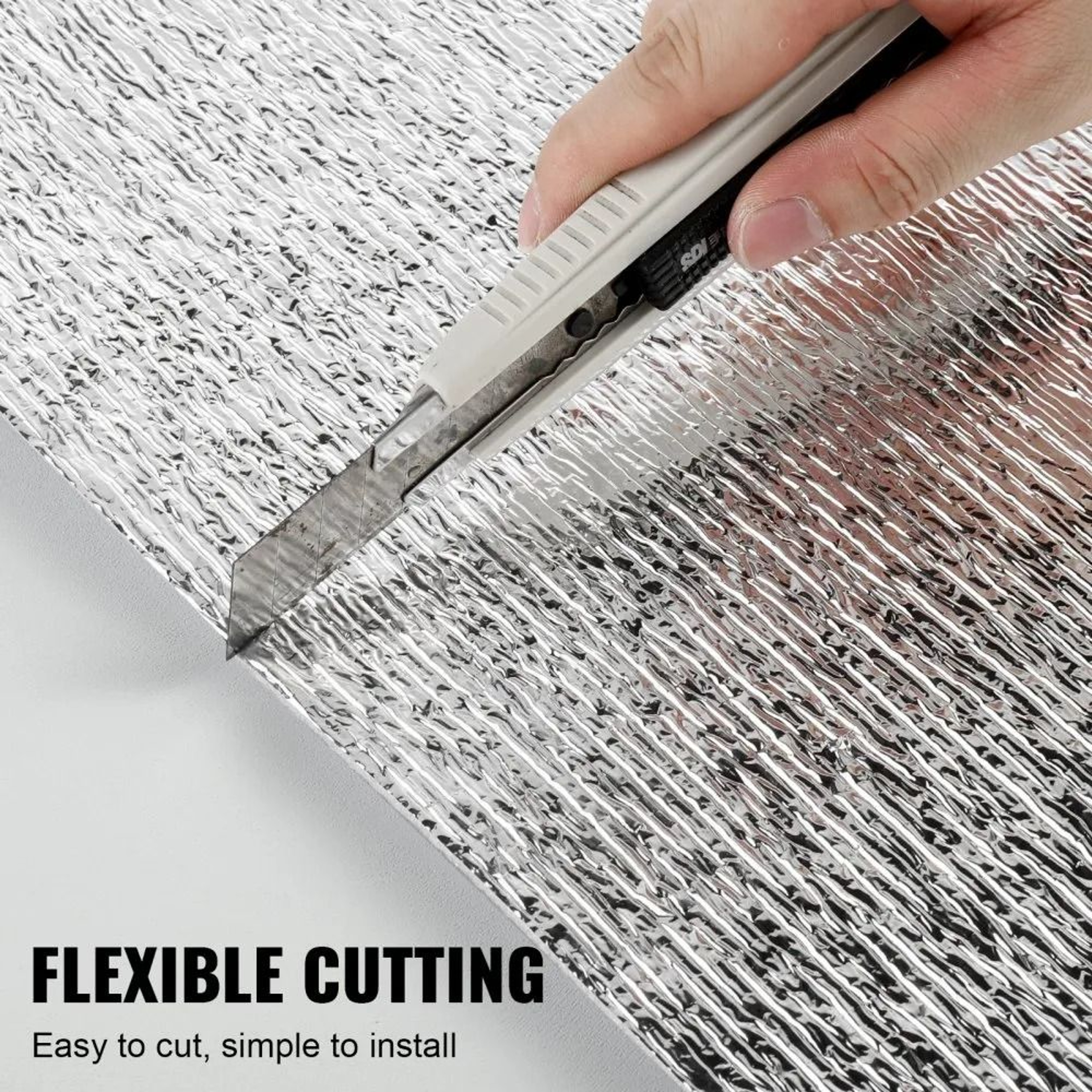 Double Reflective Insulation Roll 48 X 50 Ft Foam Core Radiant Barrier Heat Shield 2