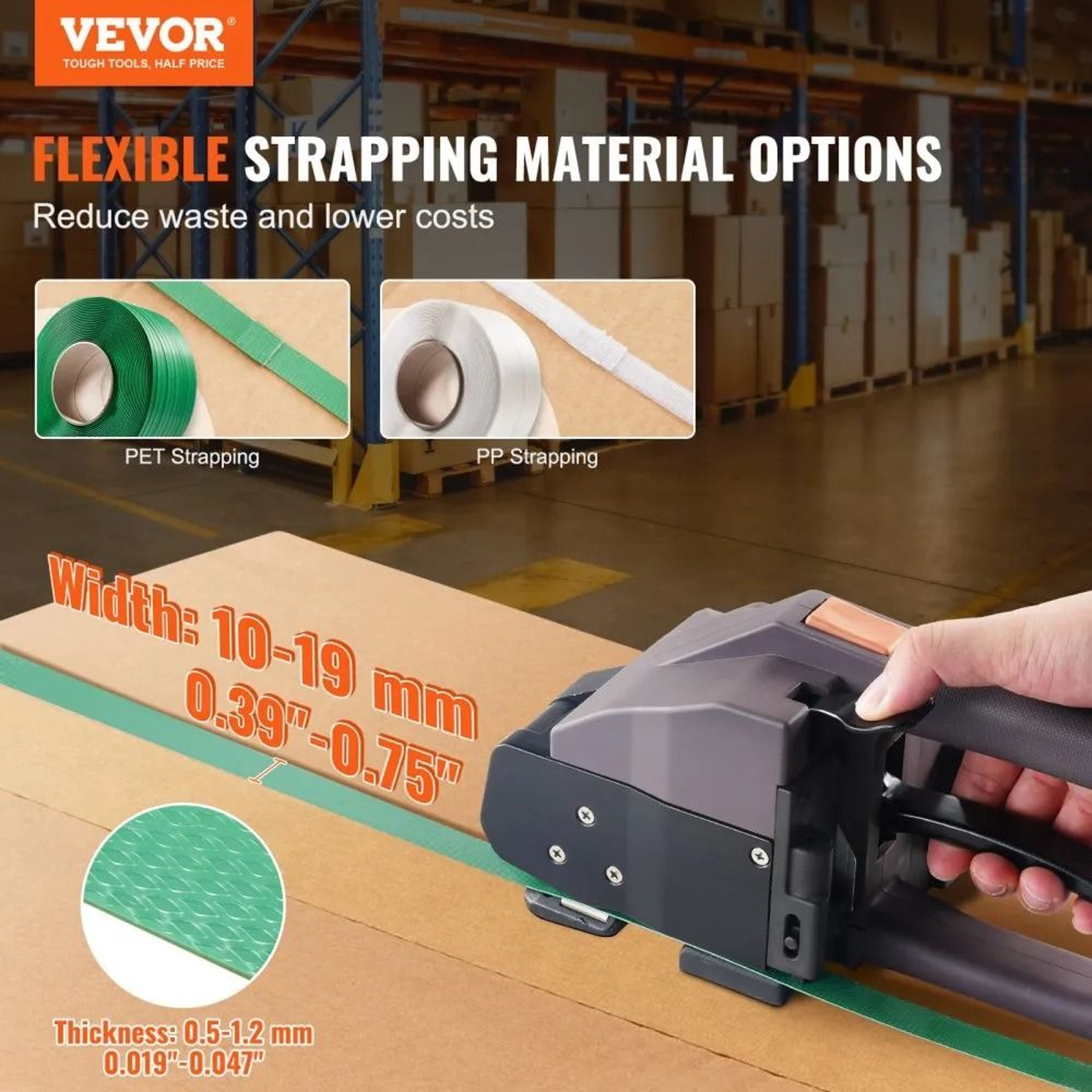 Portable Electric Strapping Machine For PP PET Packaging With Digital Display 1
