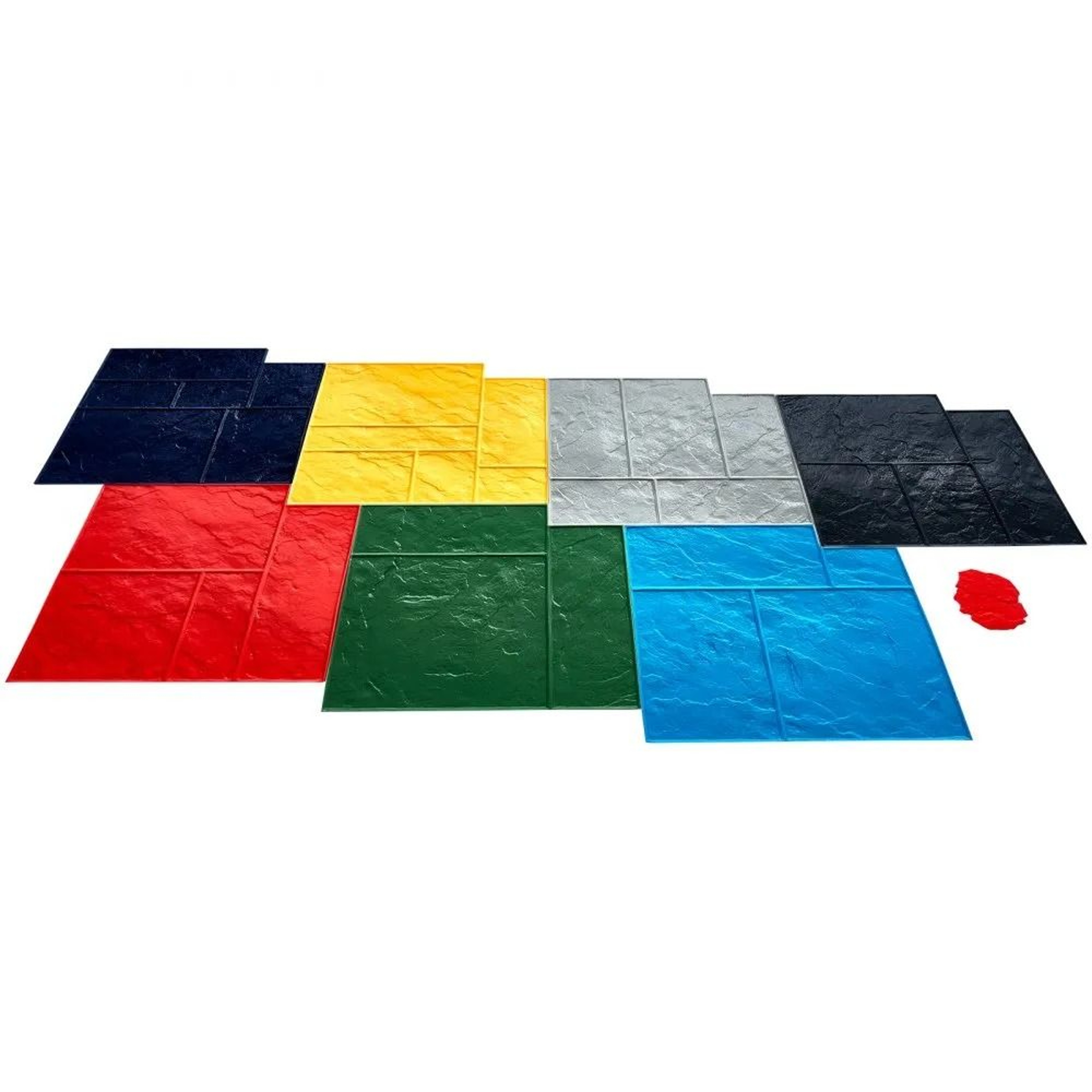 Concrete Stamp Mats 7 Piece Polyurethane Slate Texture Molds For Patios Floors And Driveways 6