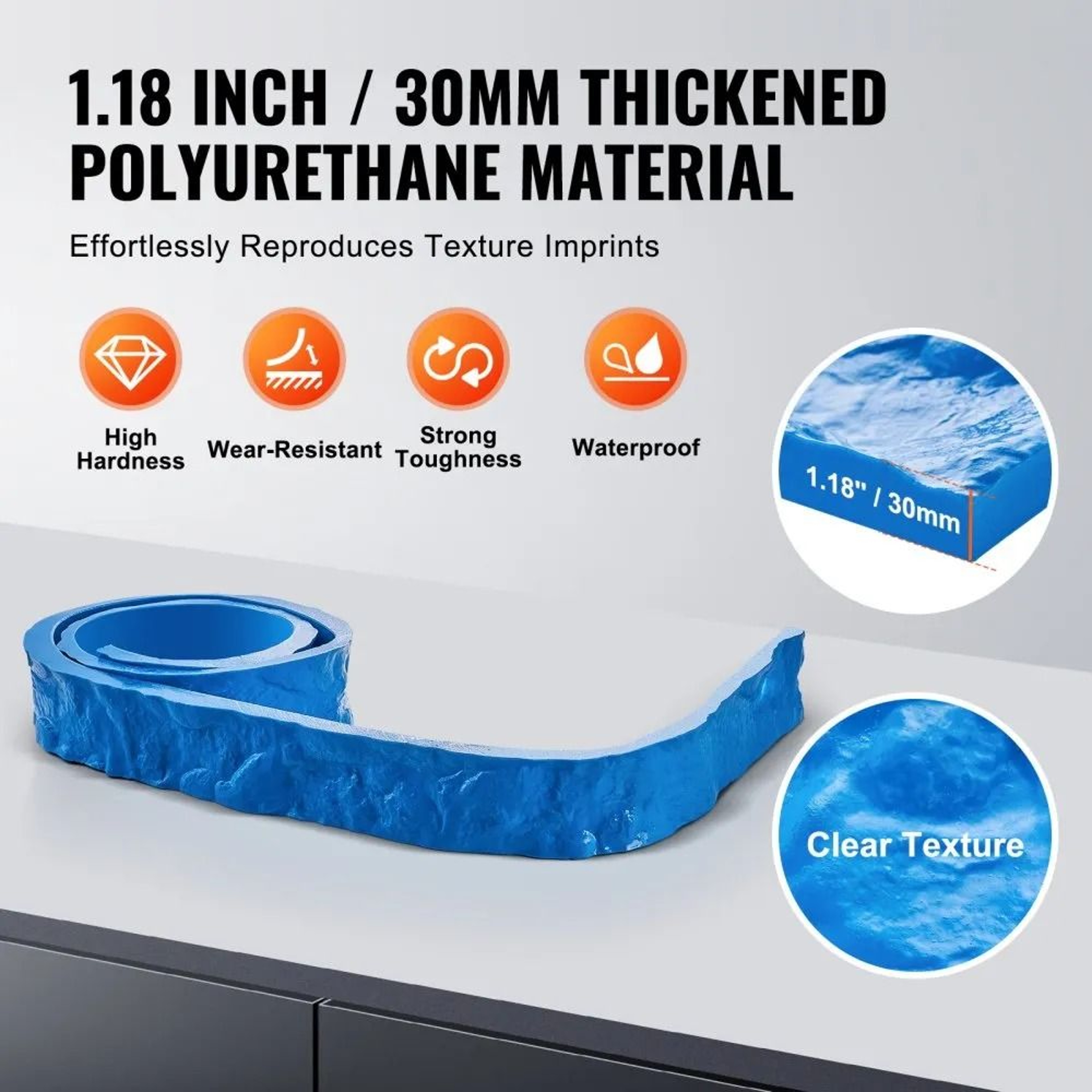 Polyurethane Concrete Stamp Mat For Realistic Stone Texture Patios Floors And Walkways 2