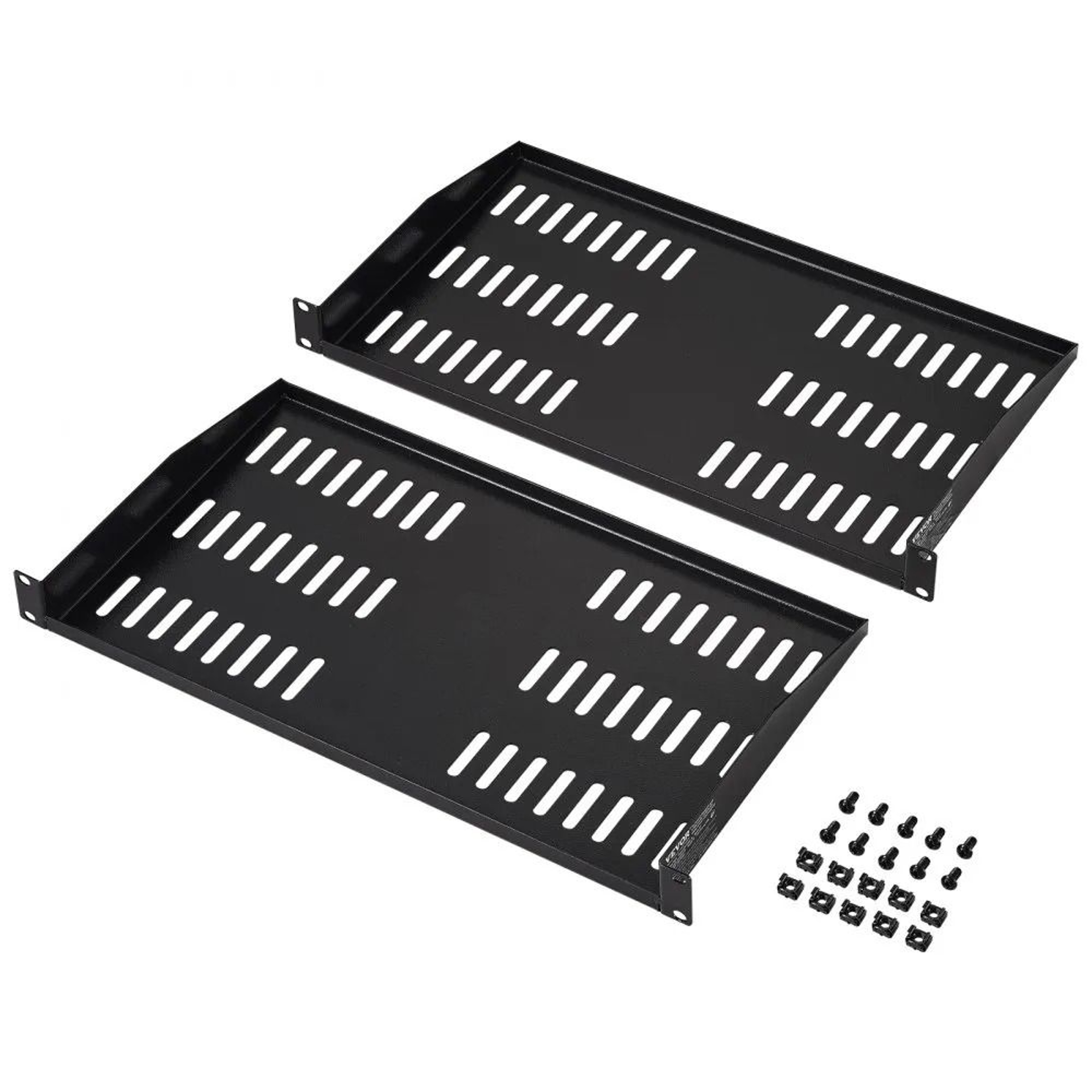 Heavy Duty 1U Server Rack Shelf 10 Inch Vented Network Rack Shelf 2 Pack 0