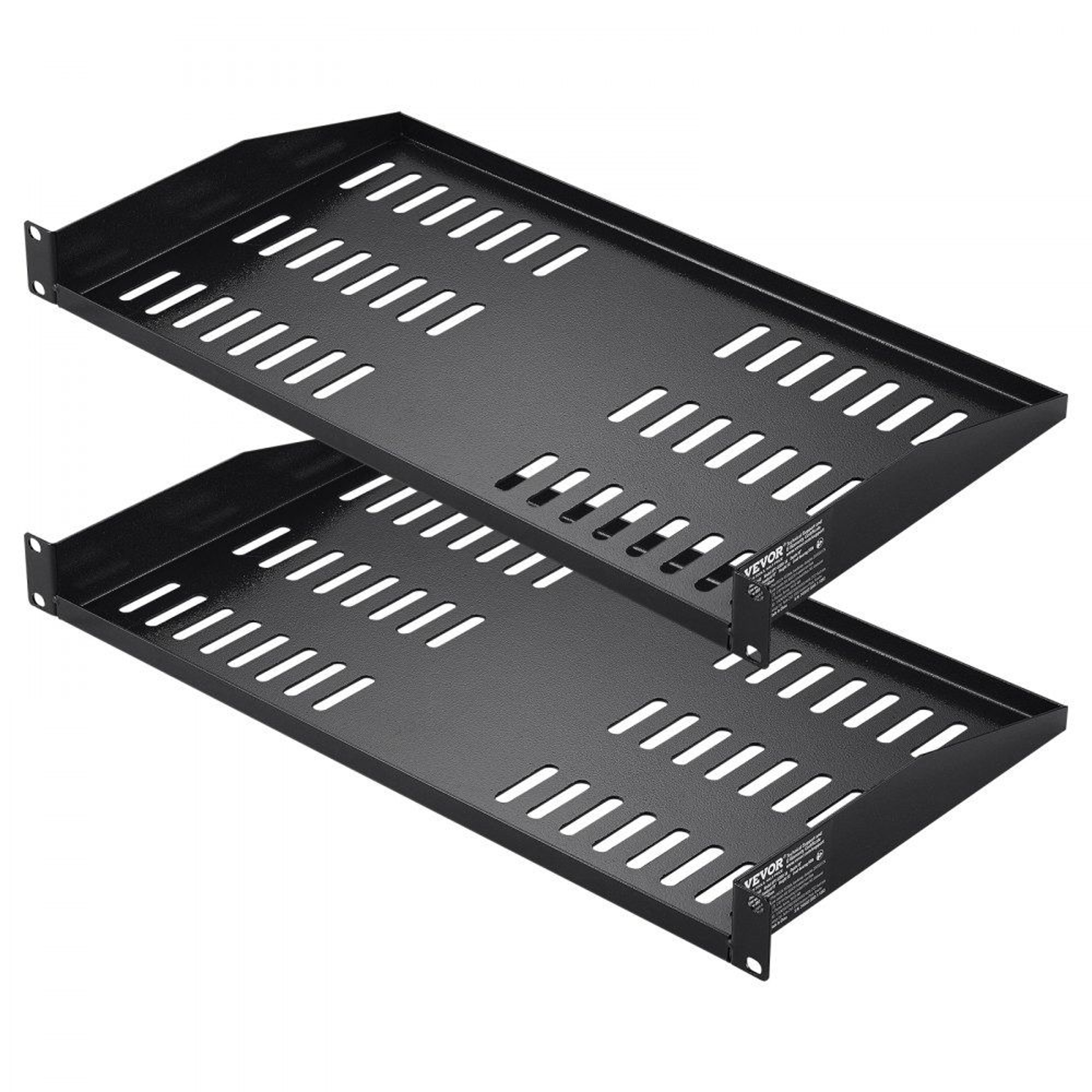Heavy Duty 1U Server Rack Shelf 10 Inch Vented Network Rack Shelf 2 Pack 7