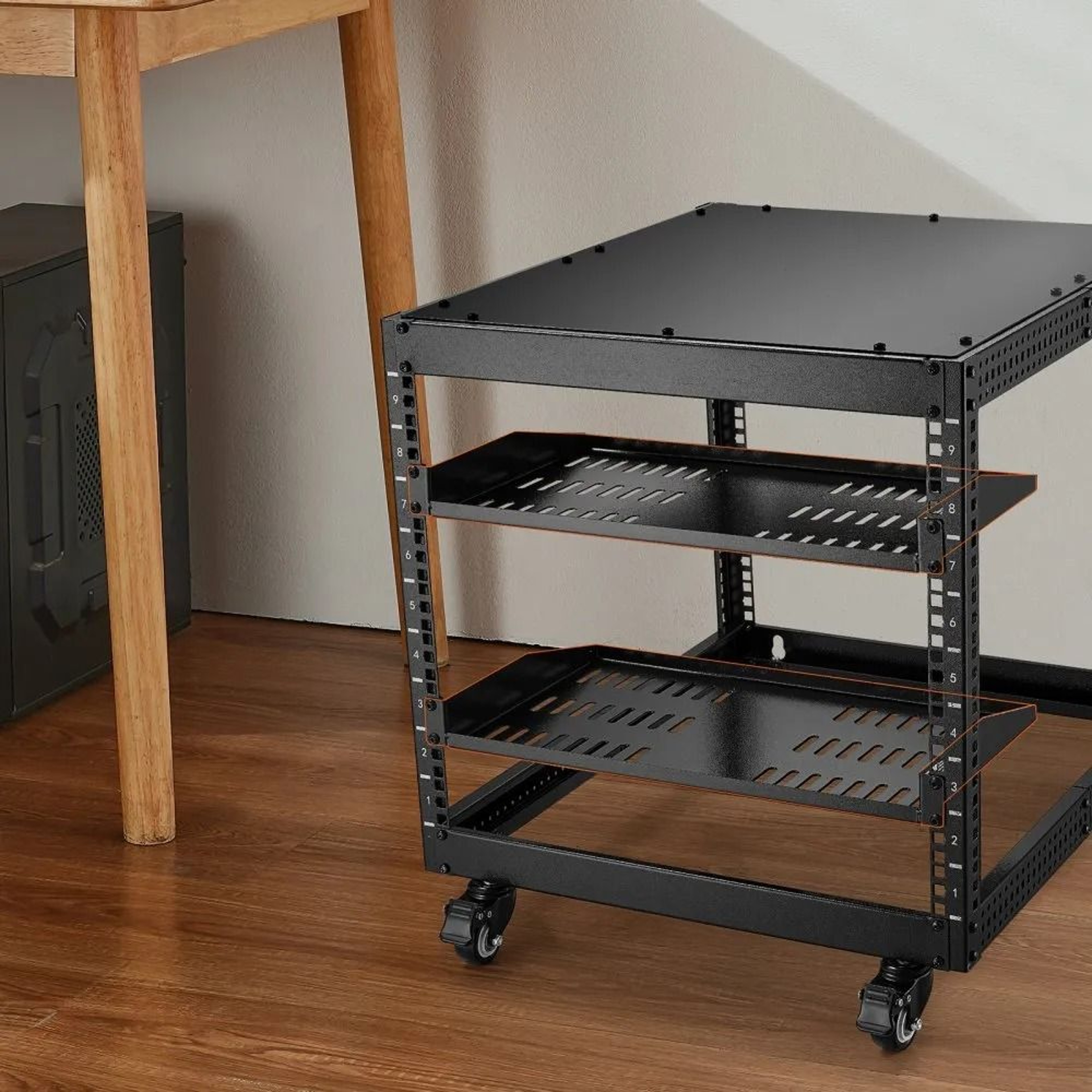 Heavy Duty 1U Server Rack Shelf 10 Inch Vented Network Rack Shelf 2 Pack 5