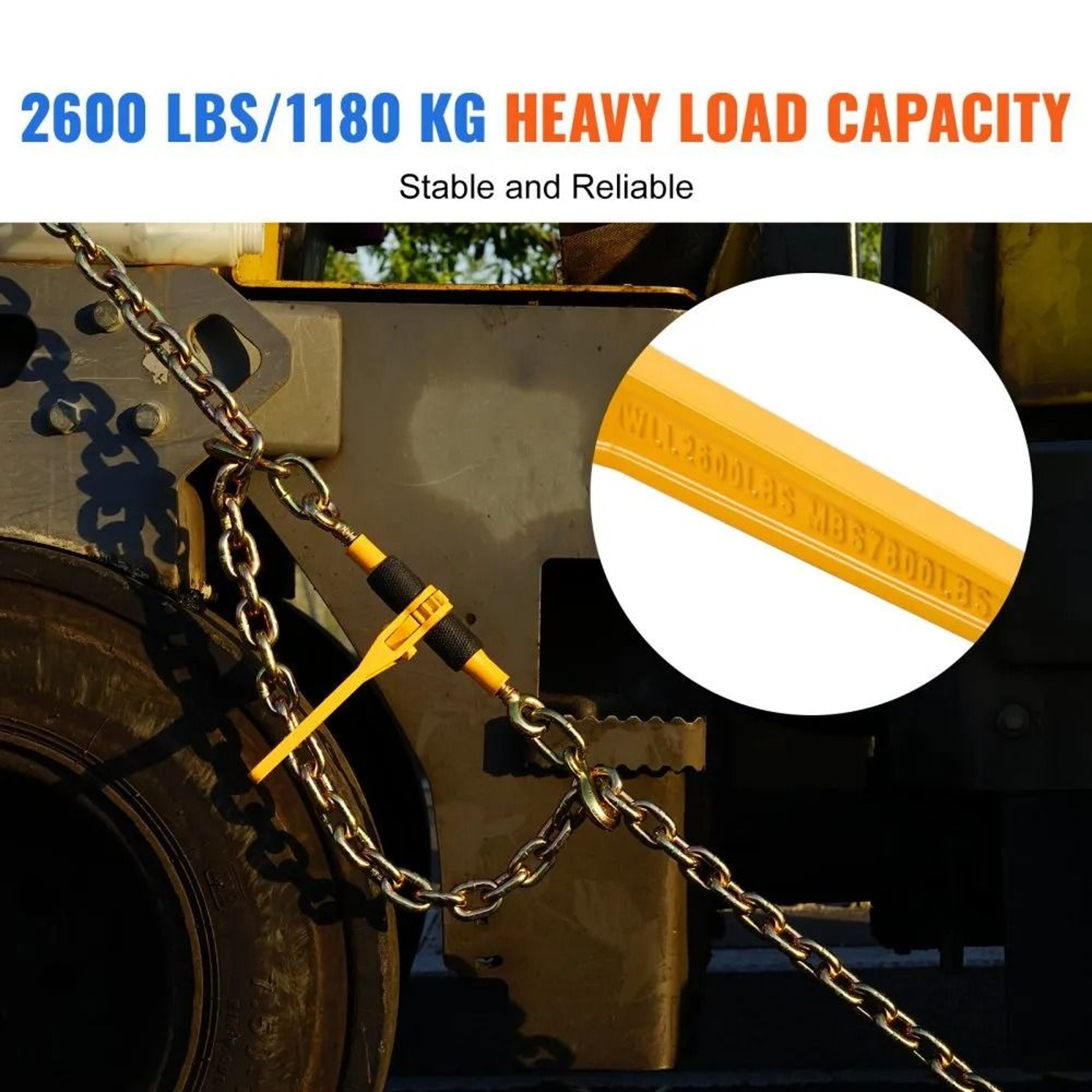 Ratchet Chain Binder 14 516 In 2600 Lbs Load Capacity Heavy Duty Tie Down Binder 2