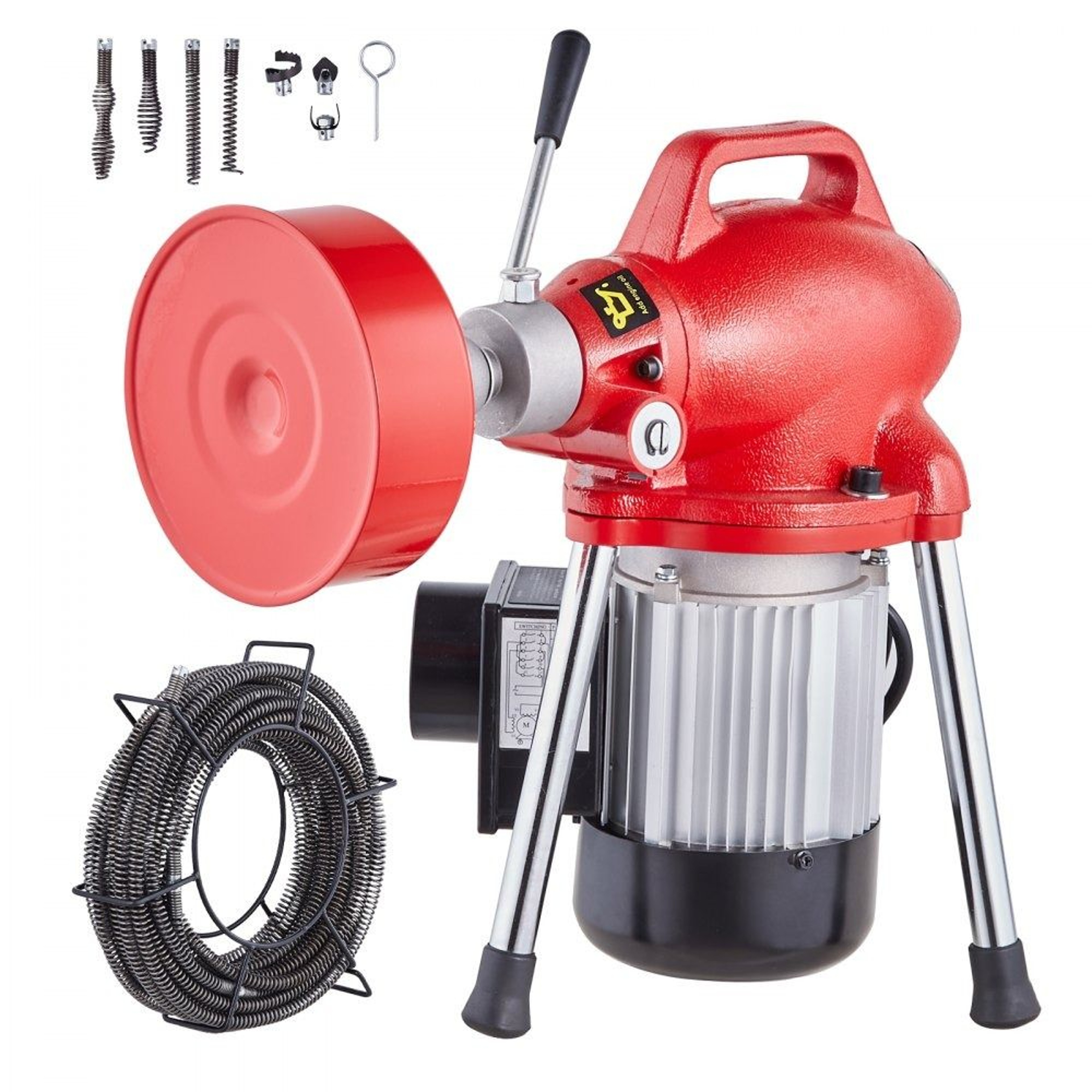 Drain Cleaner Machine 66 FT Electric Sewer Snake Auger With 250W Motor And 7 Cutters 0