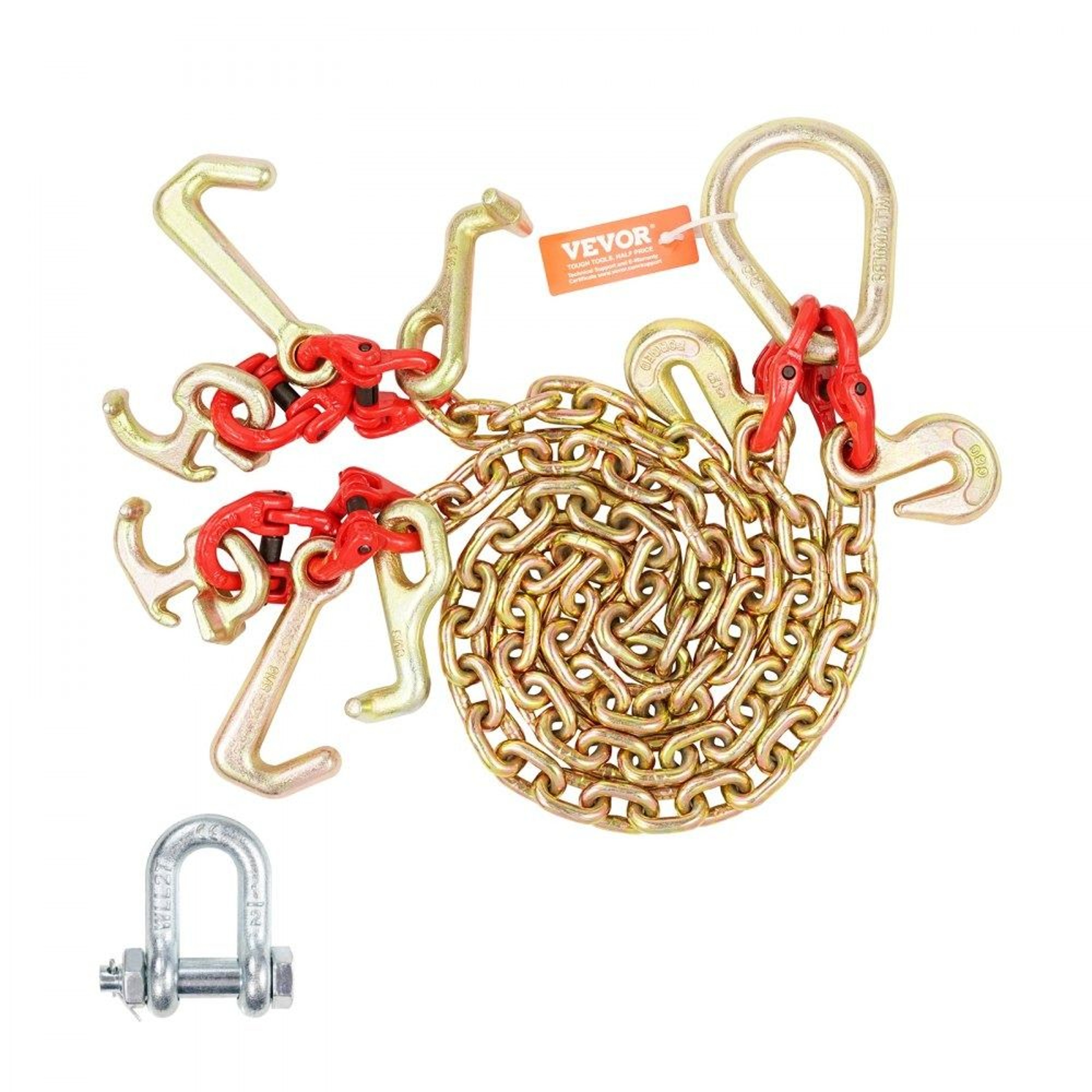 G80 V Bridle Chain 516 In X 3 Ft Tow Chain Bridle With R T J And Grab Hooks 0