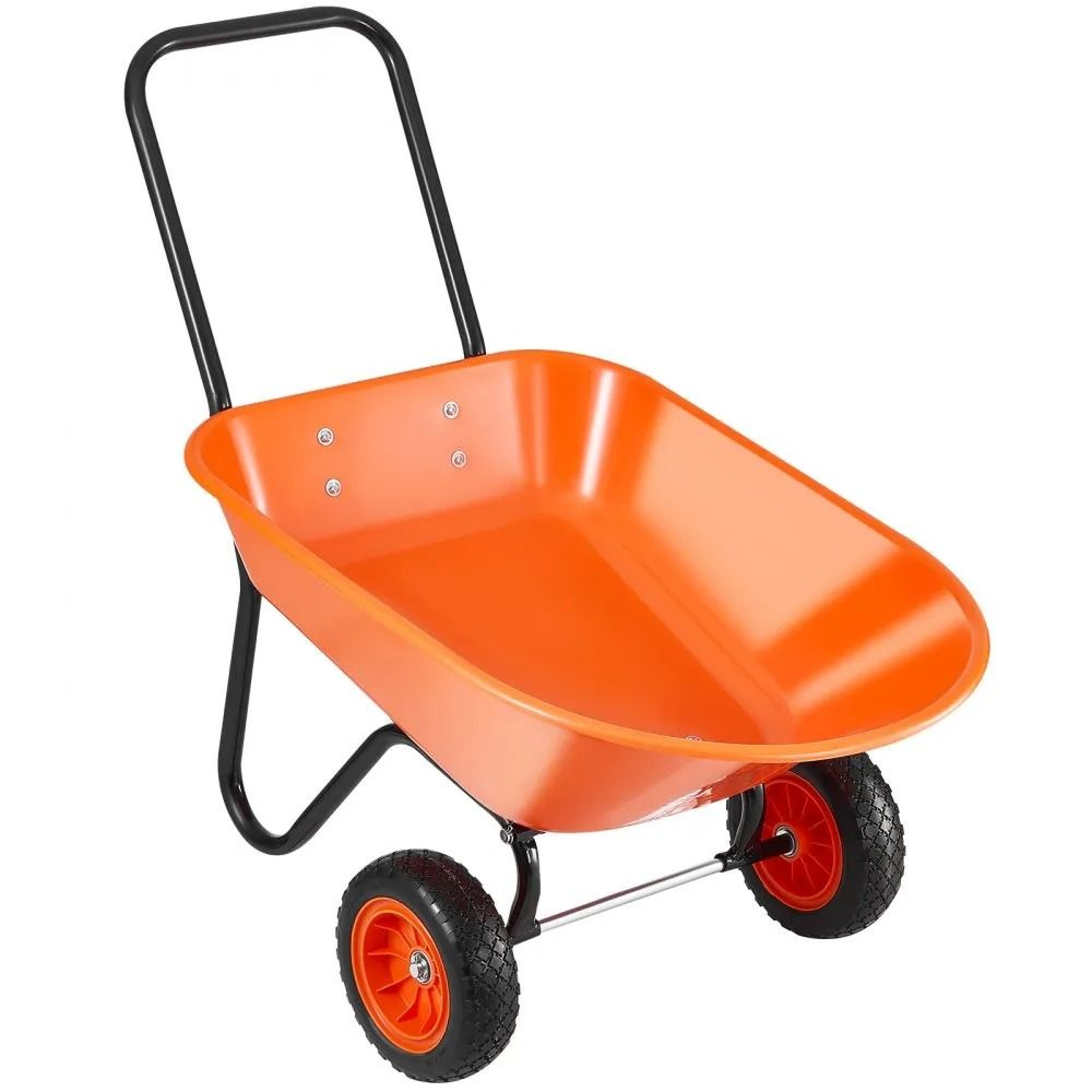 Heavy Duty Wheelbarrow Cart With 5 Cu Ft Tray And Dual 10 Inch Wheels 6