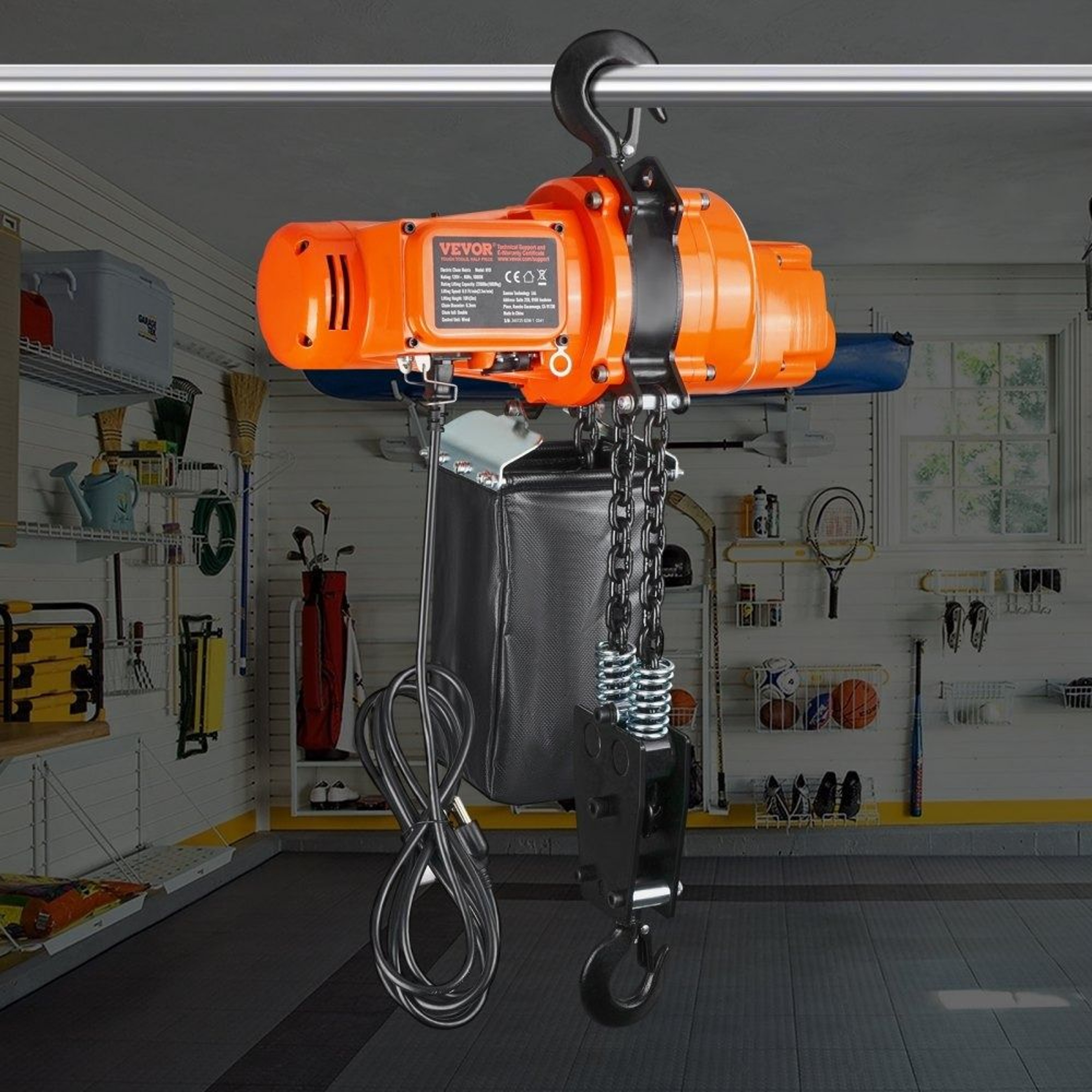 Electric Chain Hoist 2200 Lb Capacity With 10 Ft Lift And Wired Remote Control 5