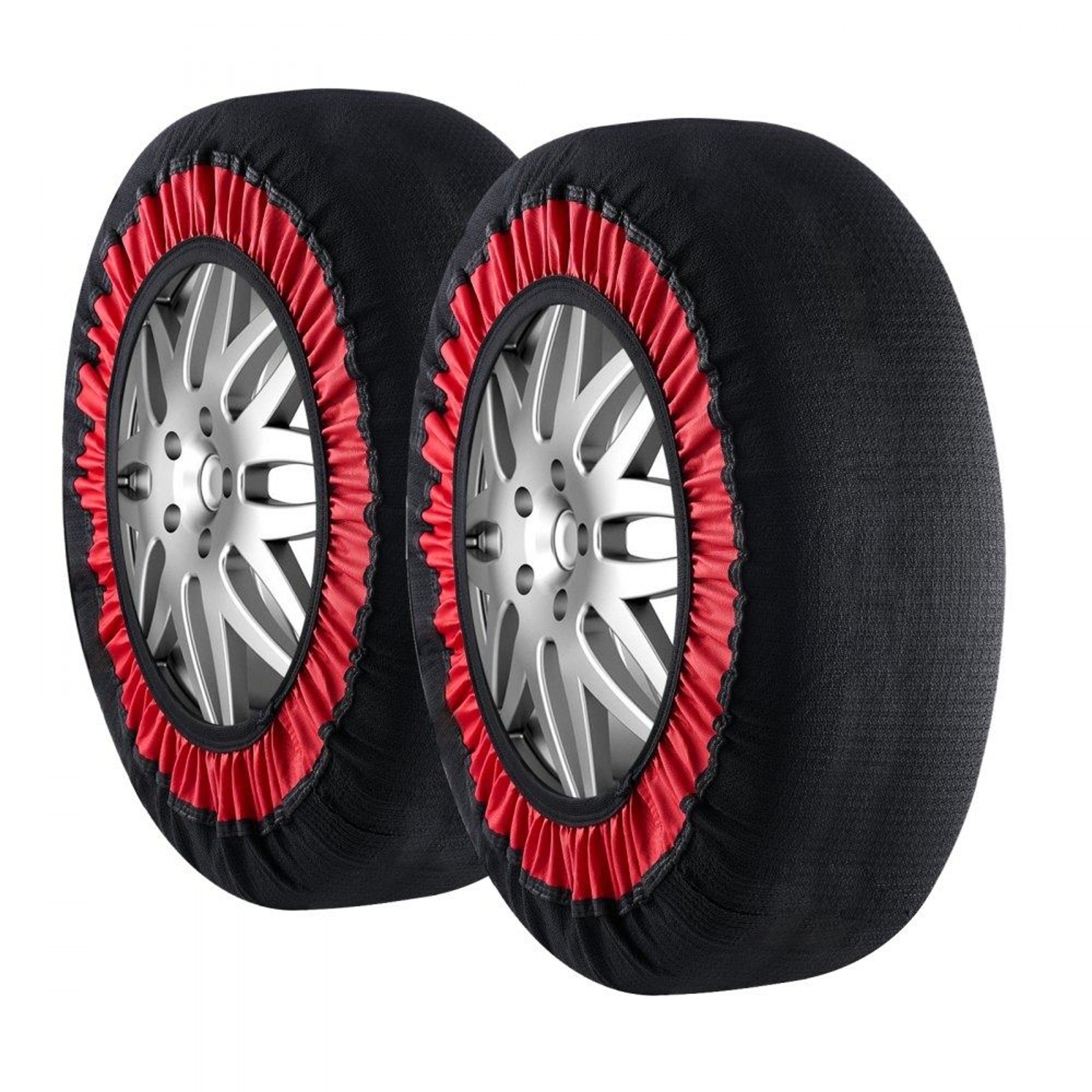 Thickened Snow Tire Socks Polyester Traction Covers With Elastic Straps Extra Large Pack Of 2 0