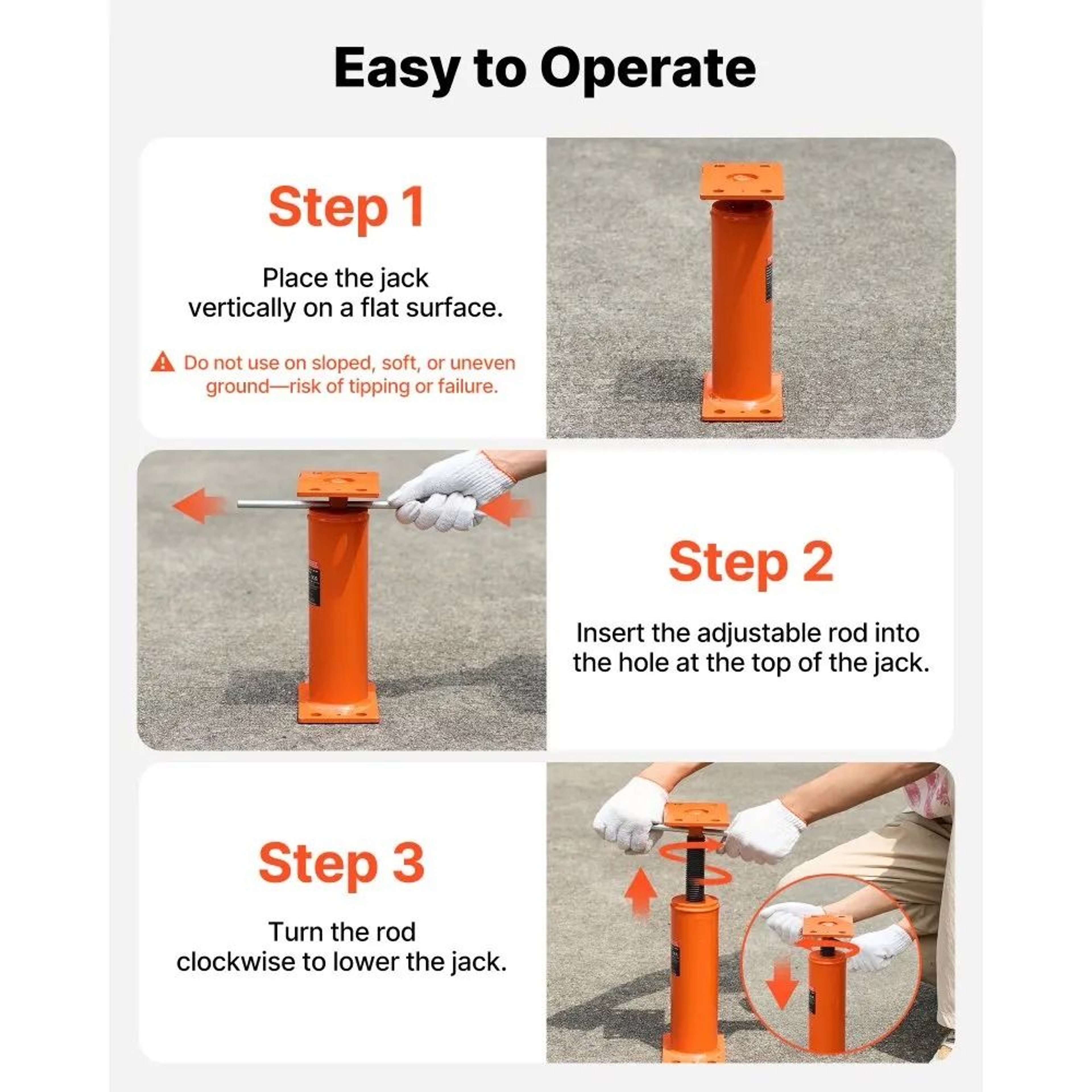 House Floor Jack Adjustable Support Beam Jack Post 9700 Lbs Capacity For Temporary Support 3