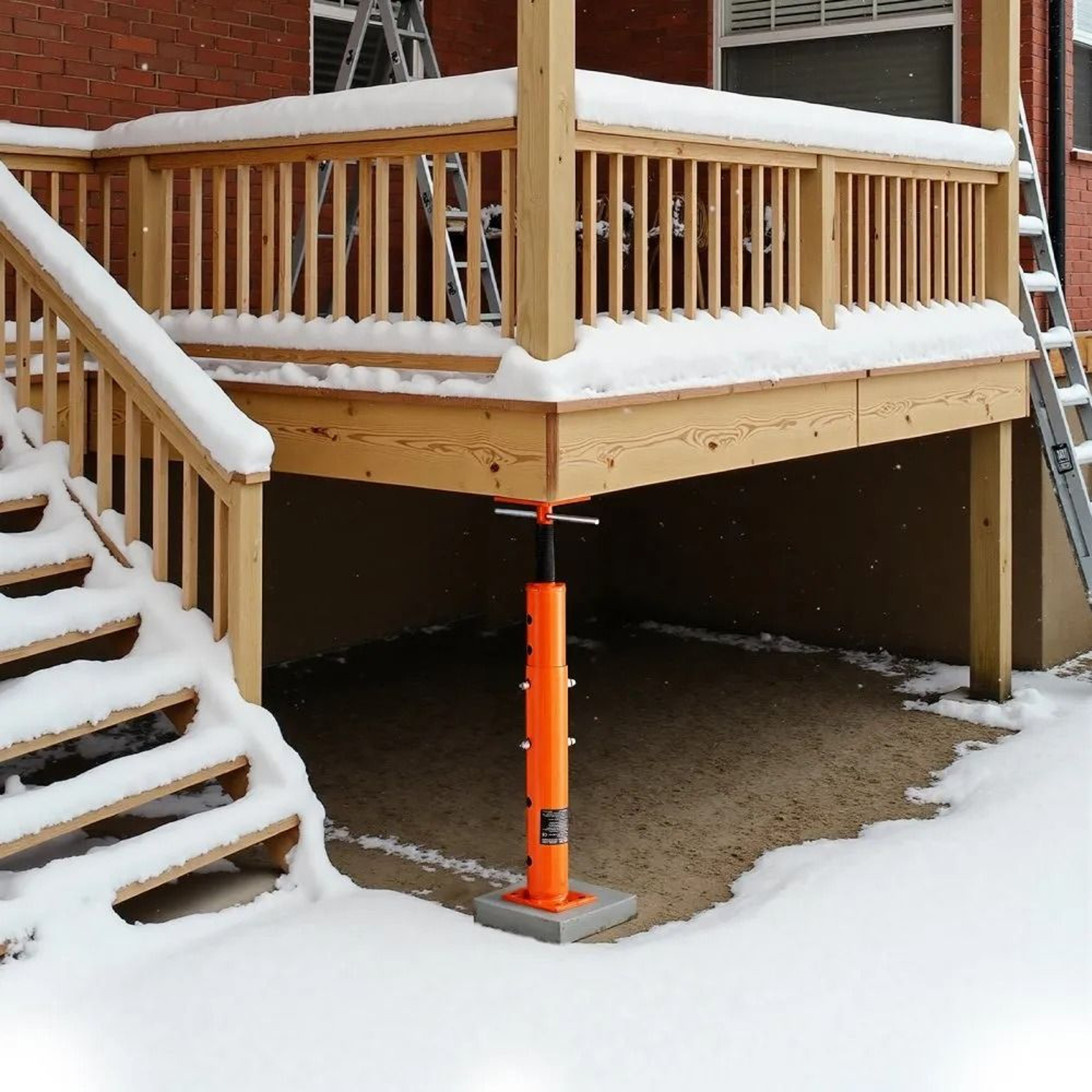 Adjustable House Floor Jack 19 To 36 Inch Steel Basement Support Post 18000 Lb Capacity 5