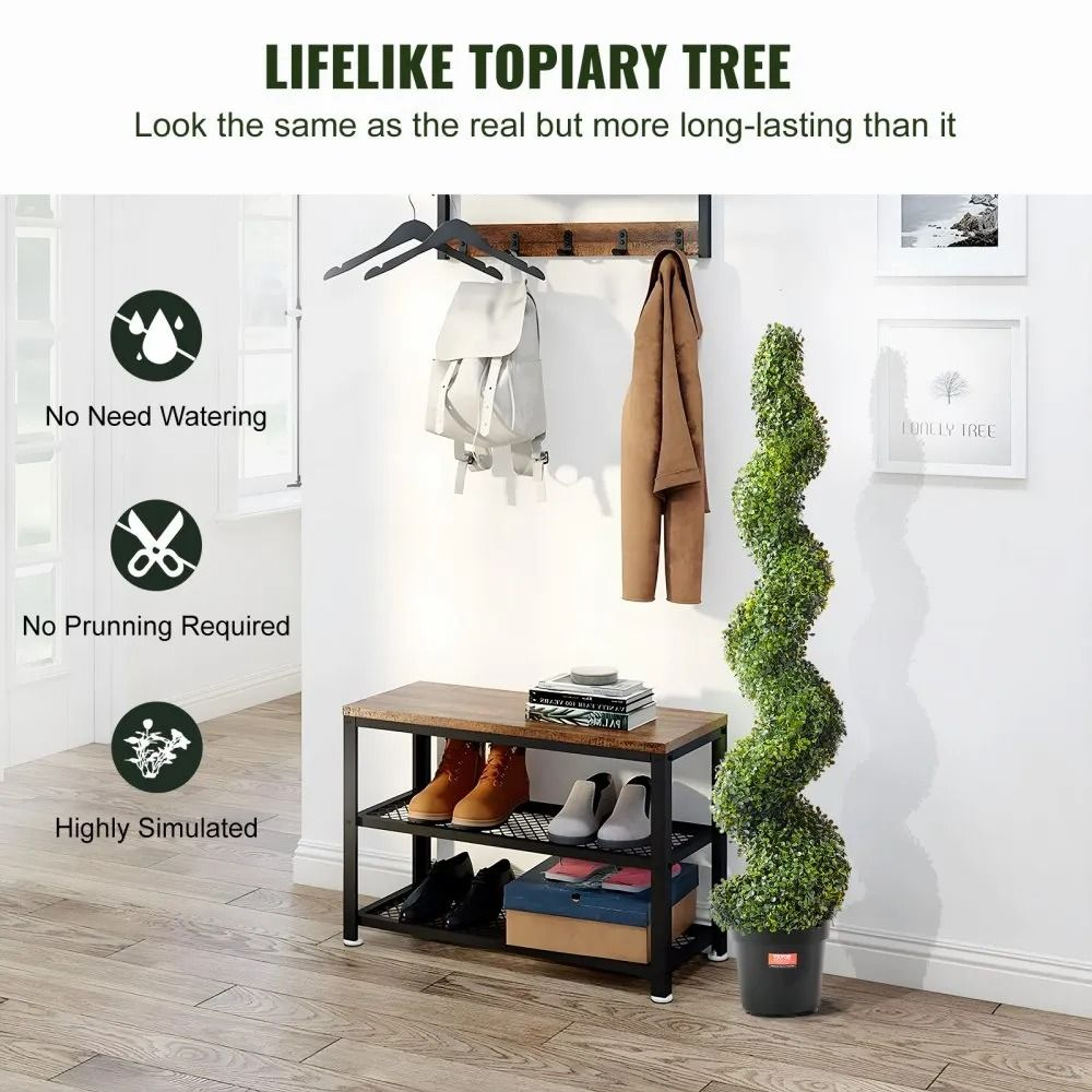 Artificial Boxwood Topiary Trees 60 Inch Spiral Faux Plants Set Of 2 3