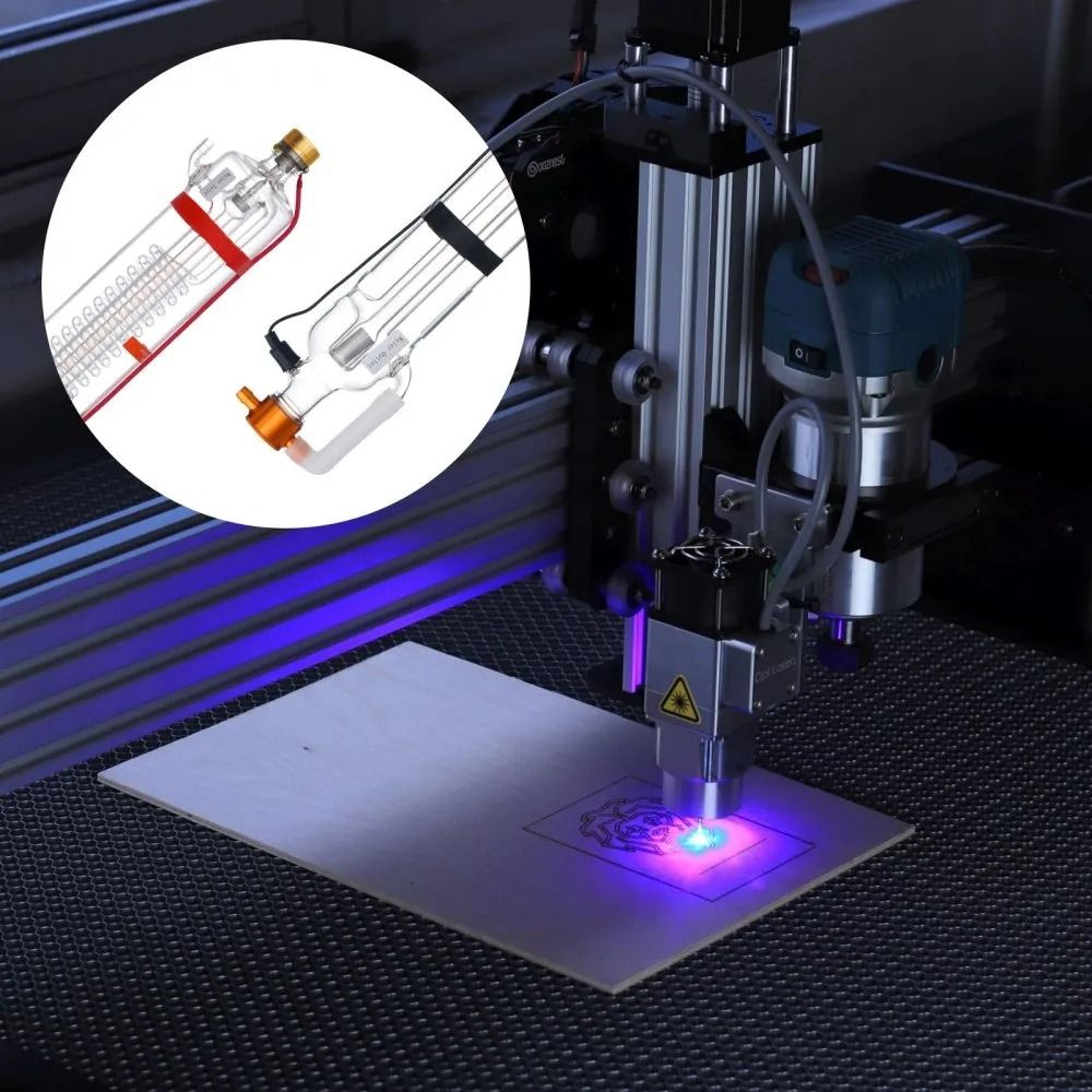 90W CO2 Laser Tube 492 Inch Borosilicate Glass Replacement Tube For Engraving And Cutting 6